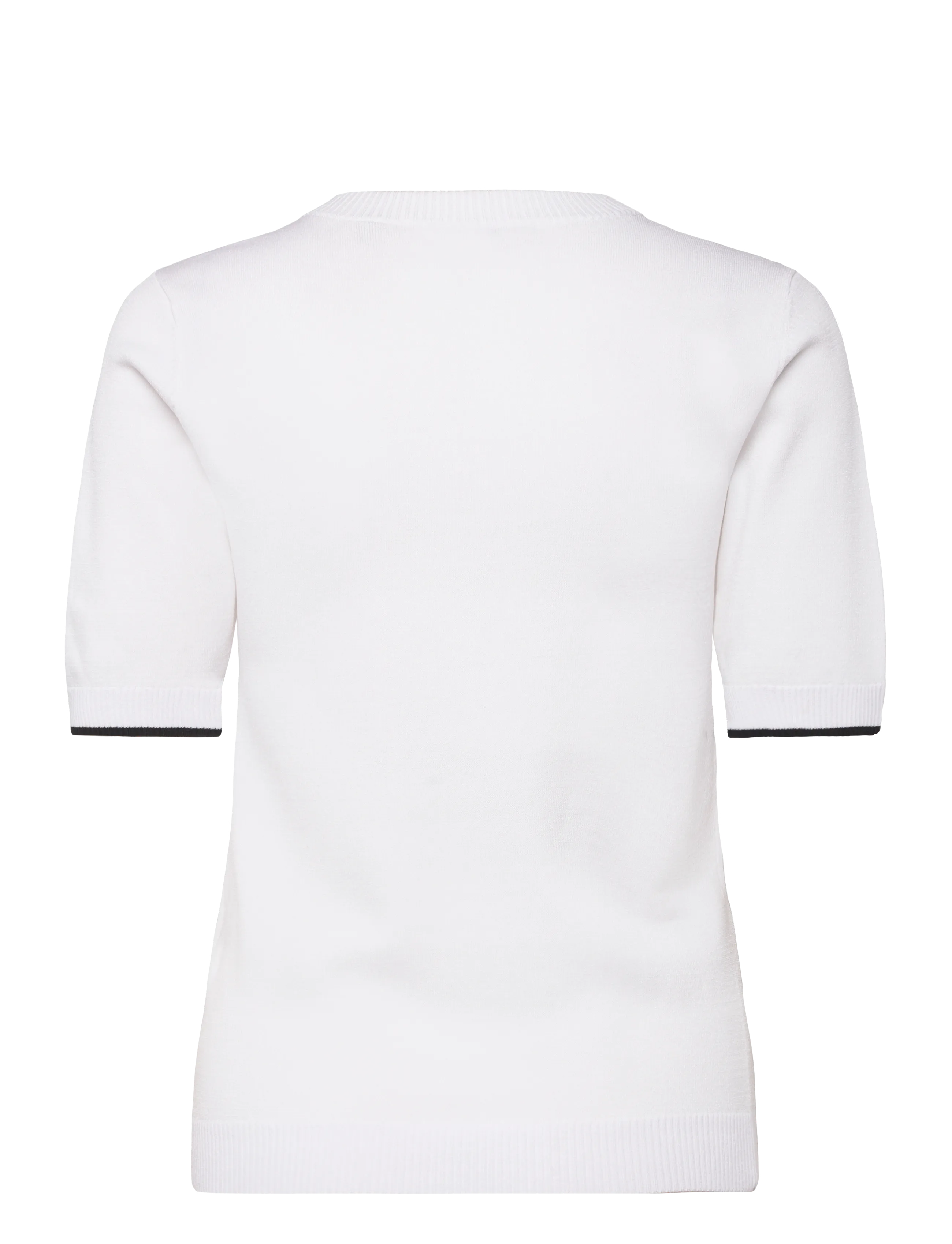 Pieszak - PD-Vigga Contrast O-neck Knit - trøjer - white / black - 1