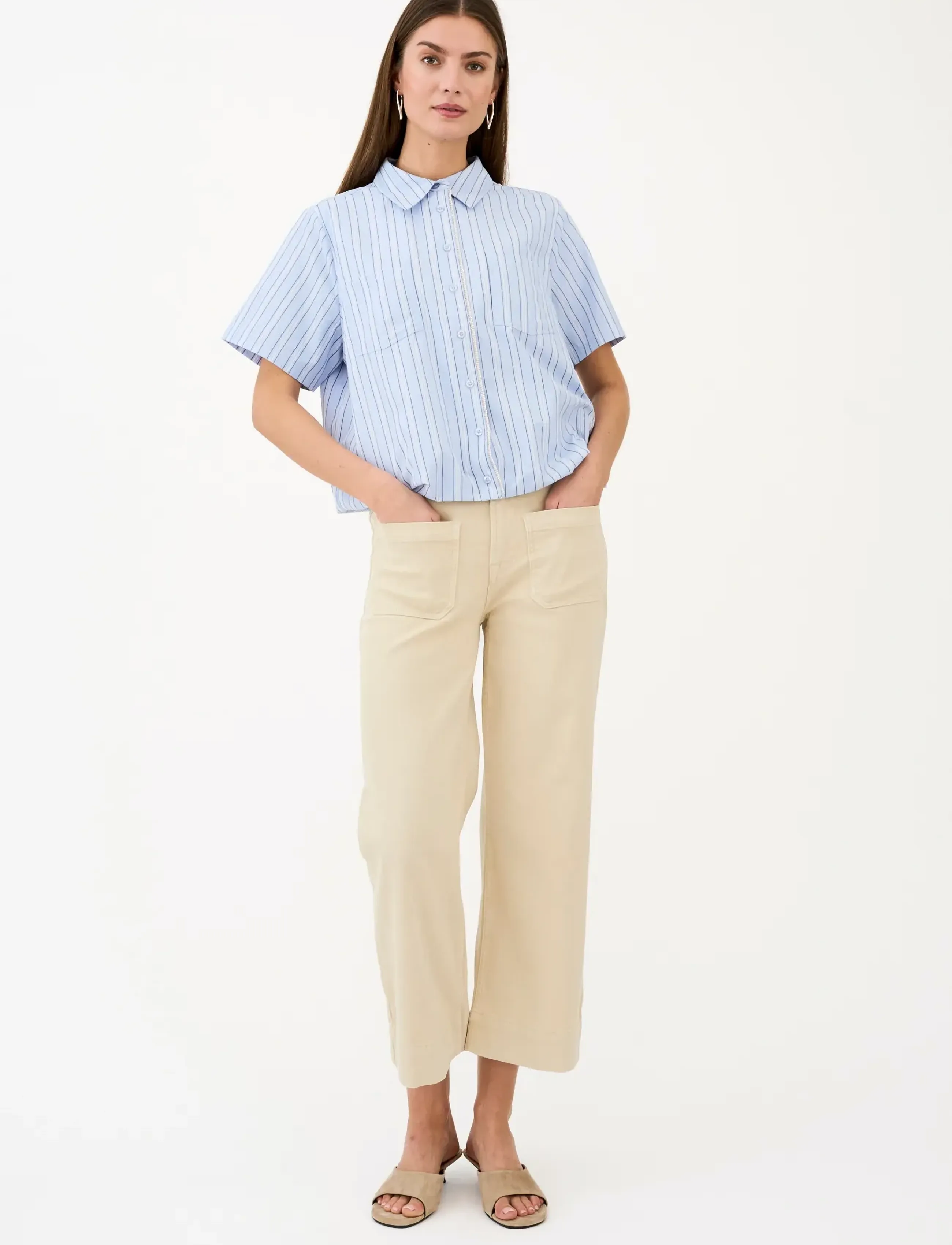 Pieszak Pd-Birkin Paris 70S Culotte Jeans P, 30 x 28, Trousers, Beige - Culottes, Frauen
