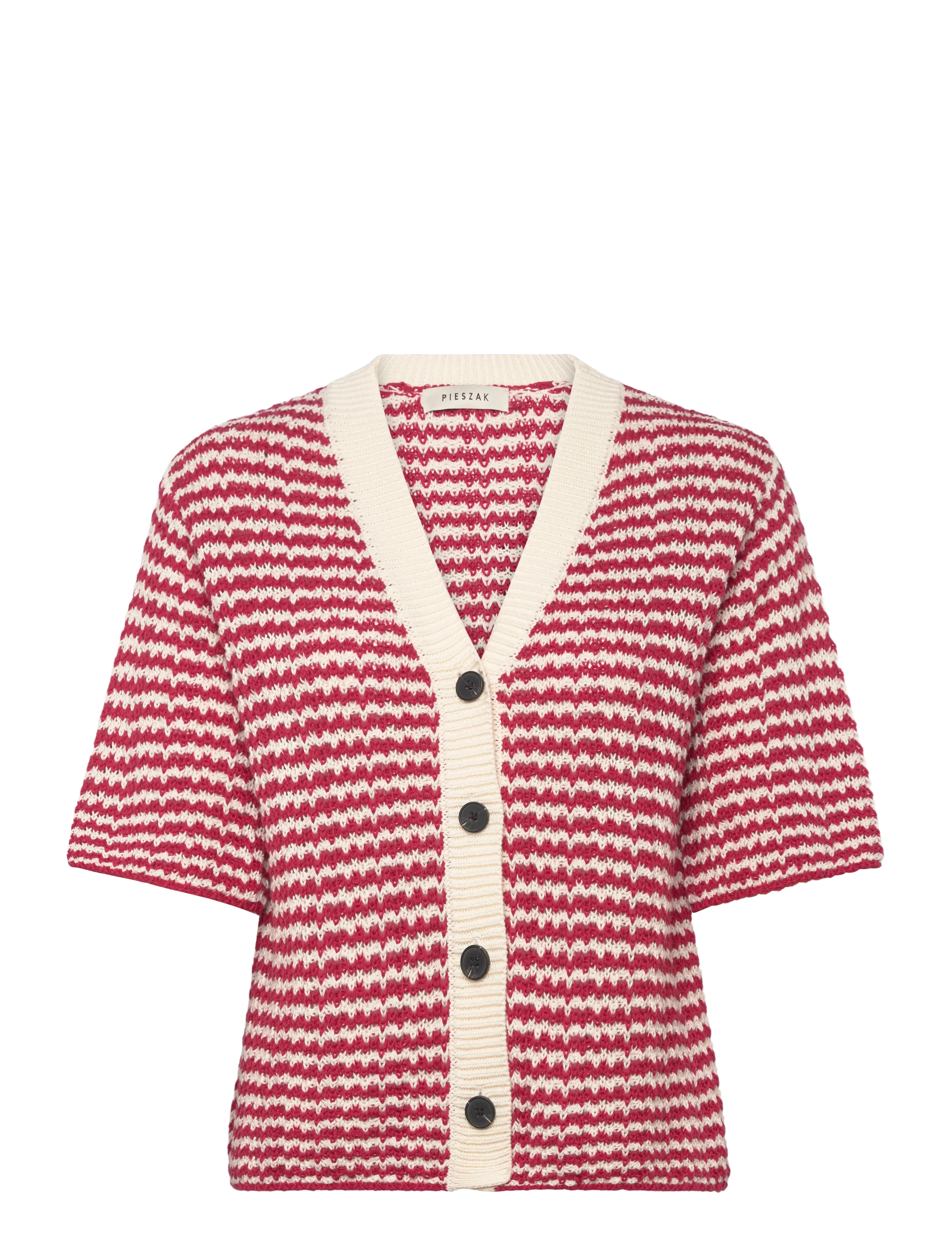 Pieszak PD-Marianne SS Cardigan - Tøj - RED RIBBON / multi