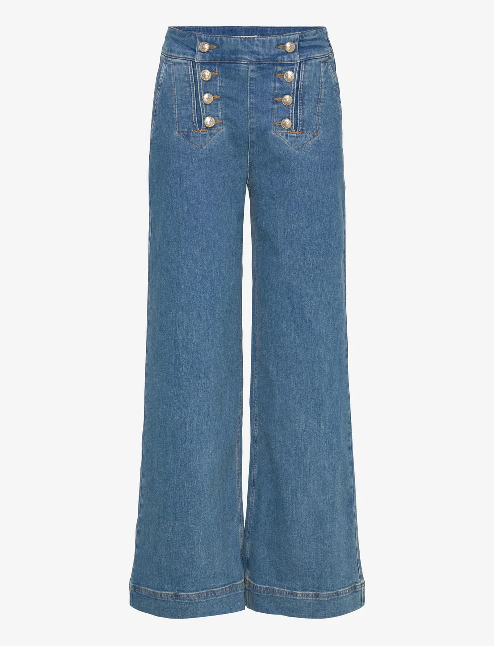 Pieszak - PD-Asta Sailor Jeans Wash Azure Blu - leveälahkeiset farkut - denim blue - 1