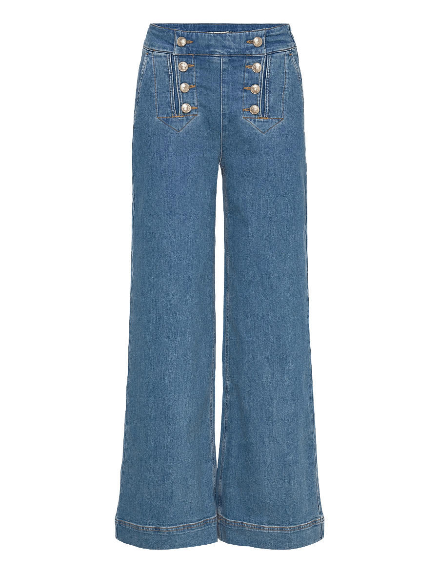 Pieszak - PD-Asta Sailor Jeans Wash Azure Blu - jeans met wijde pijpen - denim blue - 1
