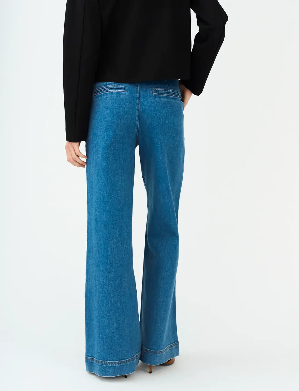 Pieszak - PD-Asta Sailor Jeans Wash Azure Blu - leveälahkeiset farkut - denim blue - 4