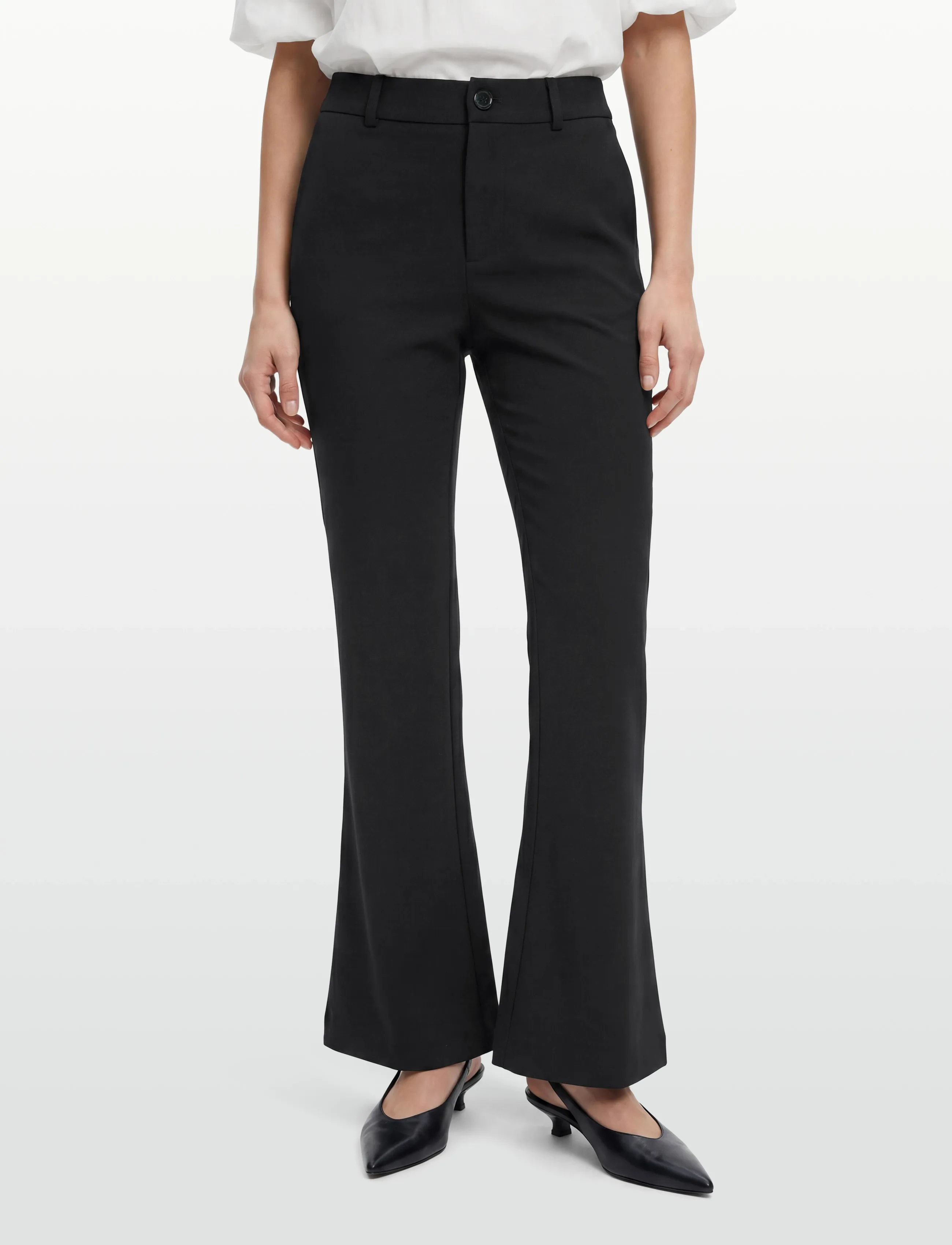 Pieszak - PD-Elise Cropped Kick Flare Pant - slim fit bukser - black - 3