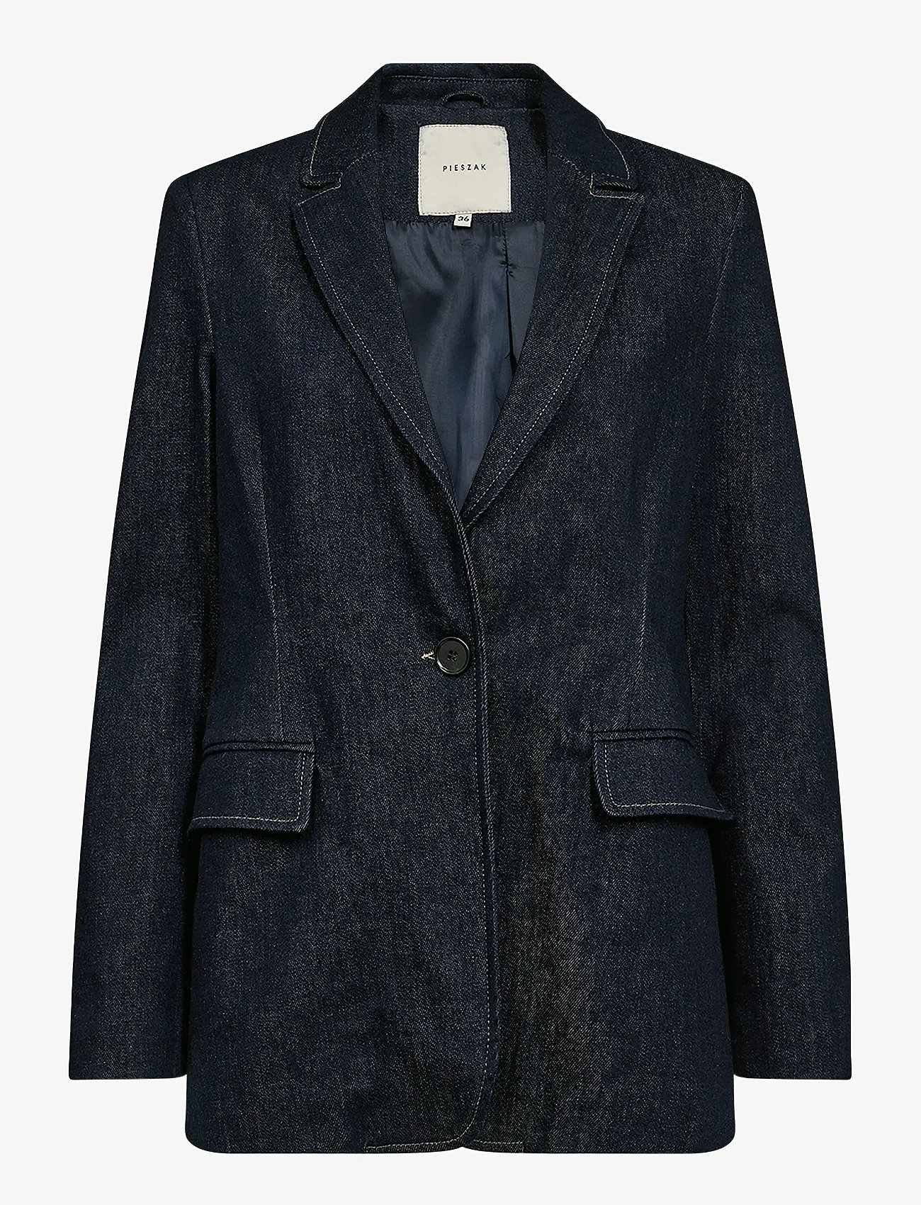 Pieszak - PD-Jennifer Blazer Wash Blue Dawn R - enkelknäppta kavajer - rinse denim - 1