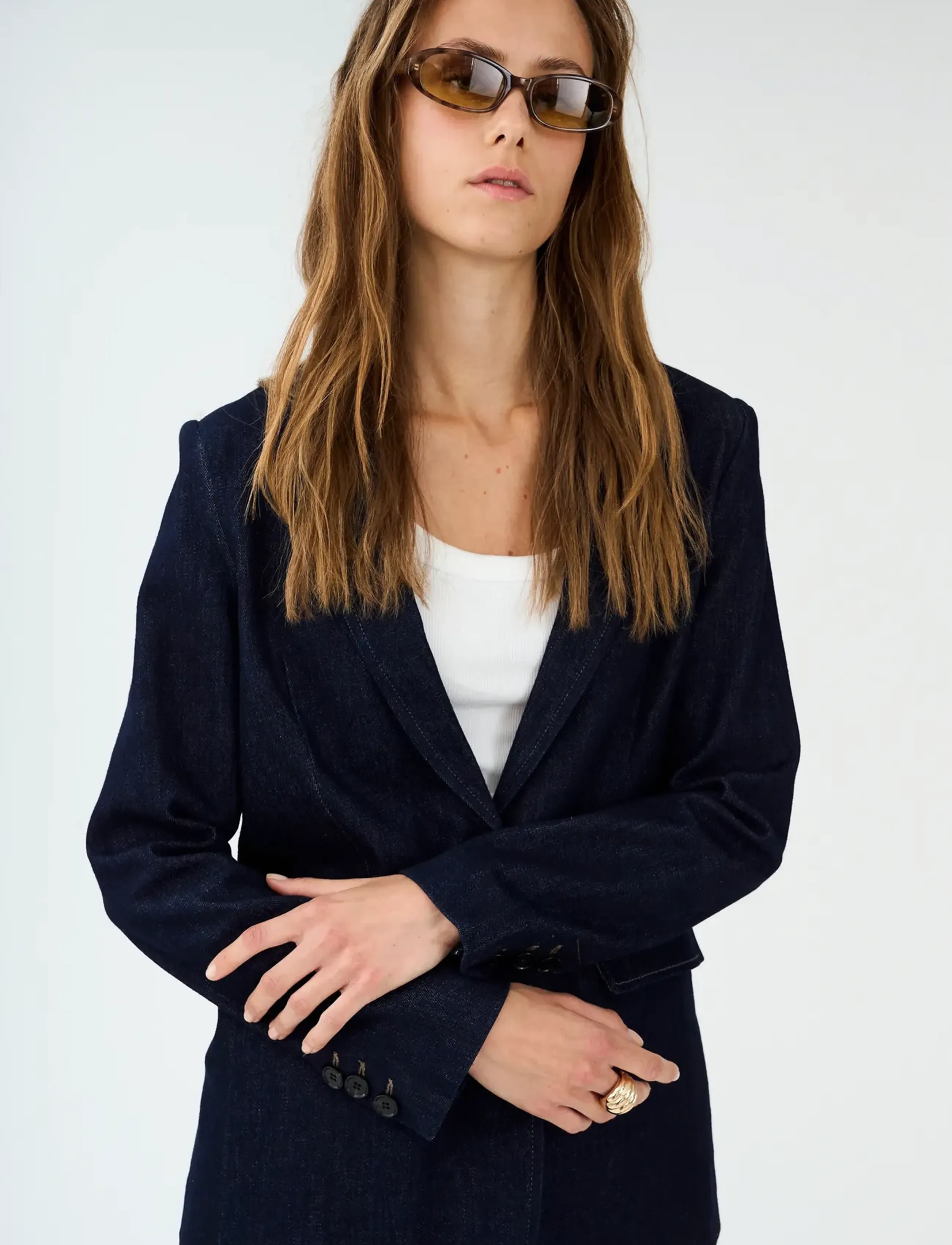 Pieszak Pd-Jennifer Blazer Wash Blue Dawn R, 38, Blazer, Marineblau - Single Breasted Frauen