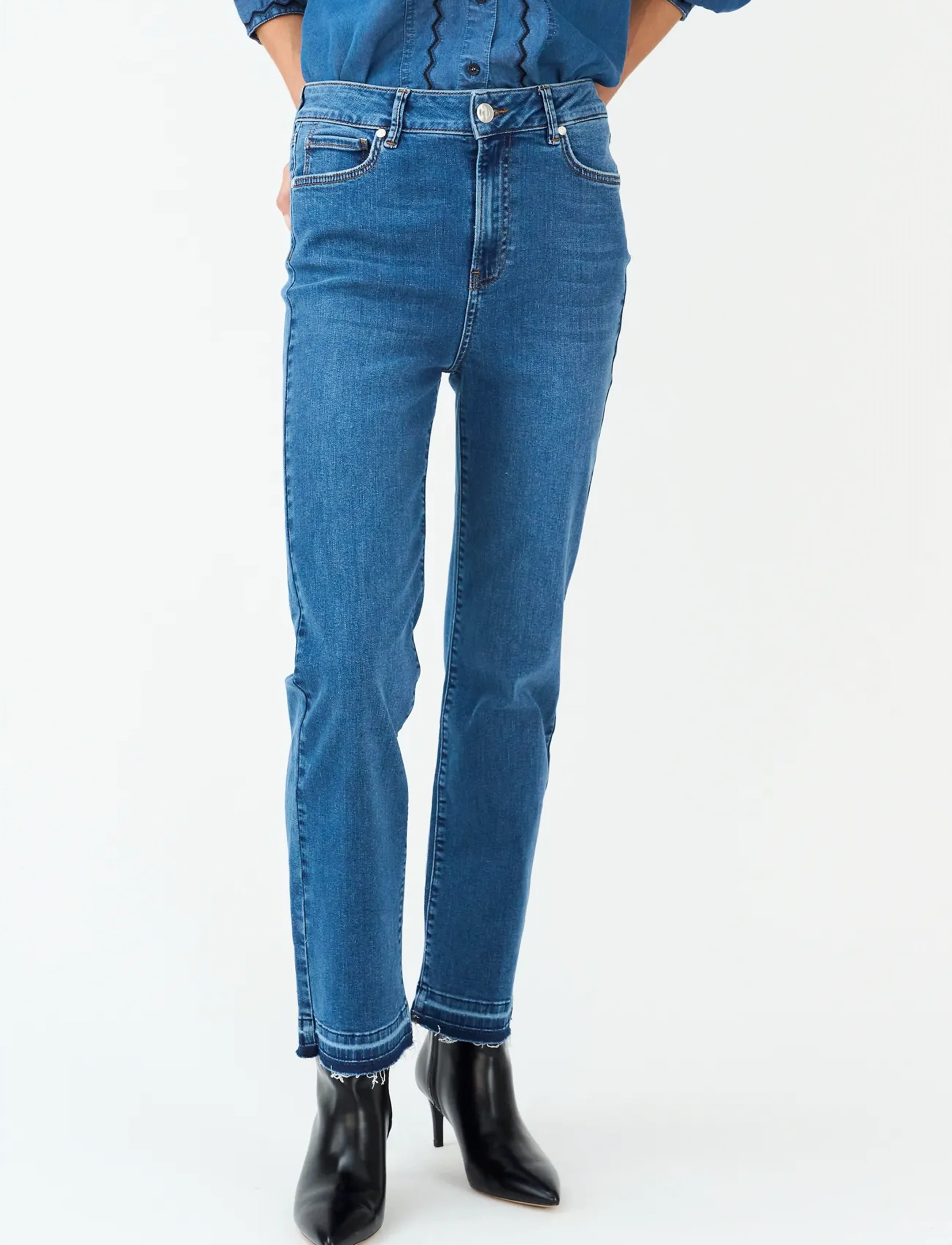Pieszak - PD-Jenora Cropped Jeans Wash Savona - slim fit jeans - denim blue - 3
