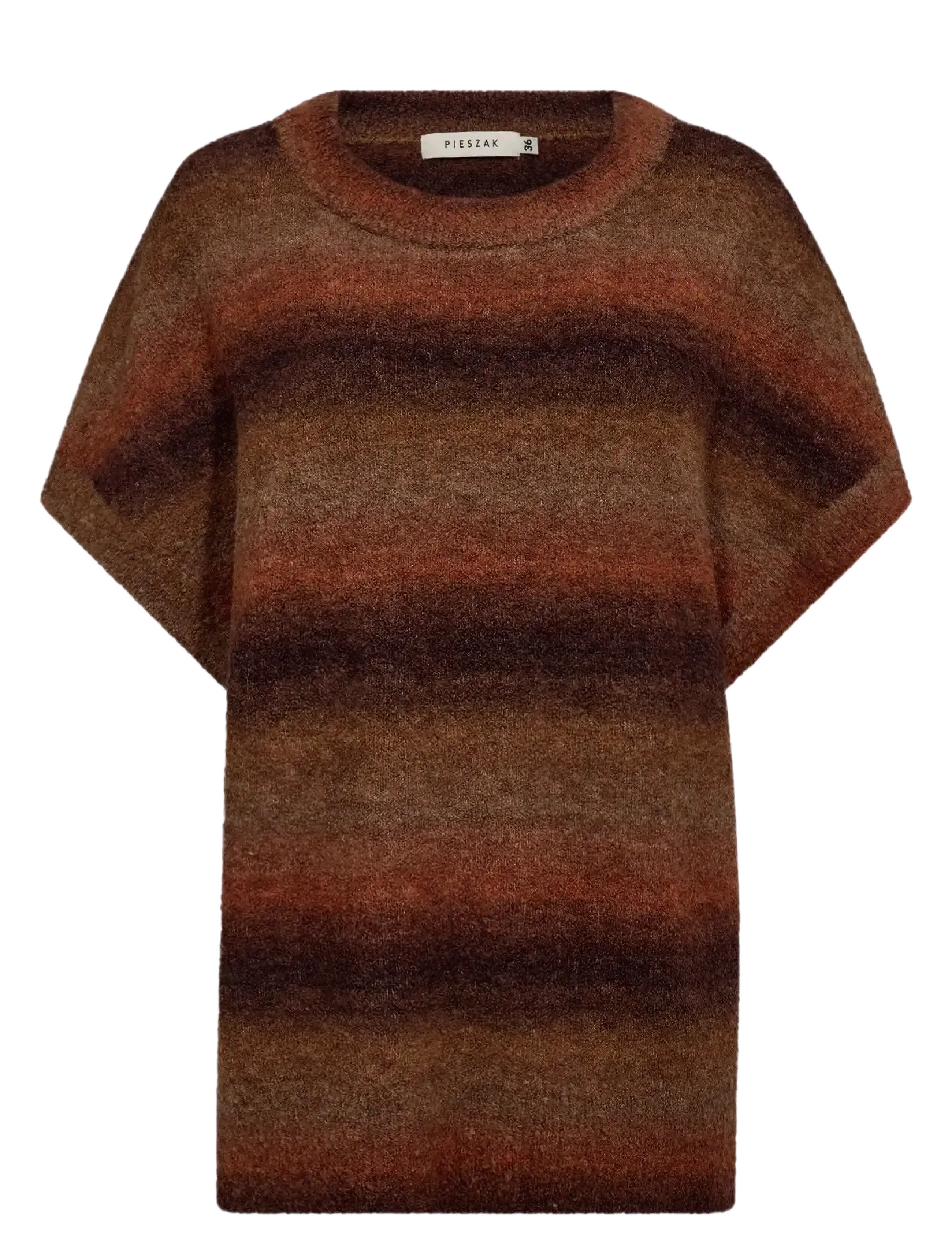 PIESZAK Pd-New Dew Oversize Ss Knit Braun - 38 - Damen