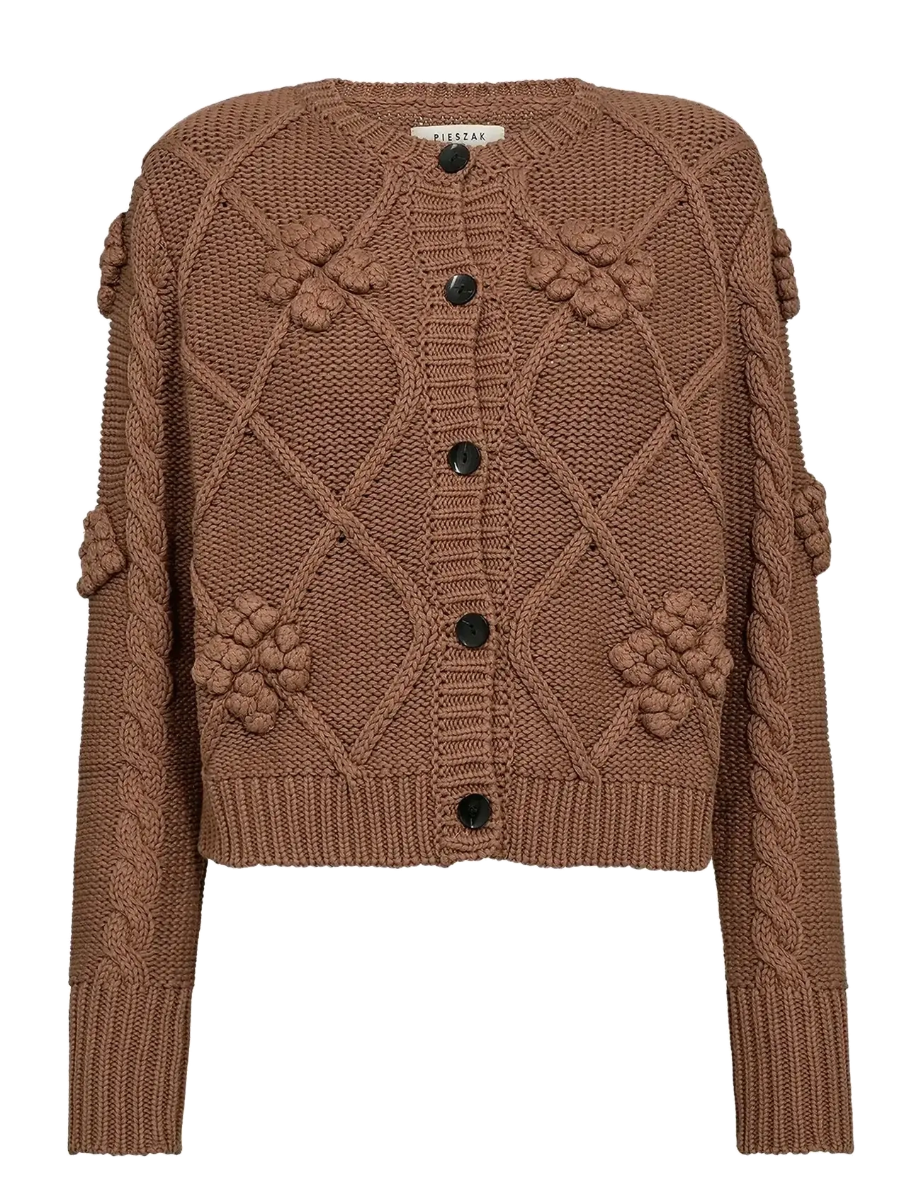 Pieszak PD-Pearl Knit Cardigan - Cardigans - NUGGET GOLD / brown
