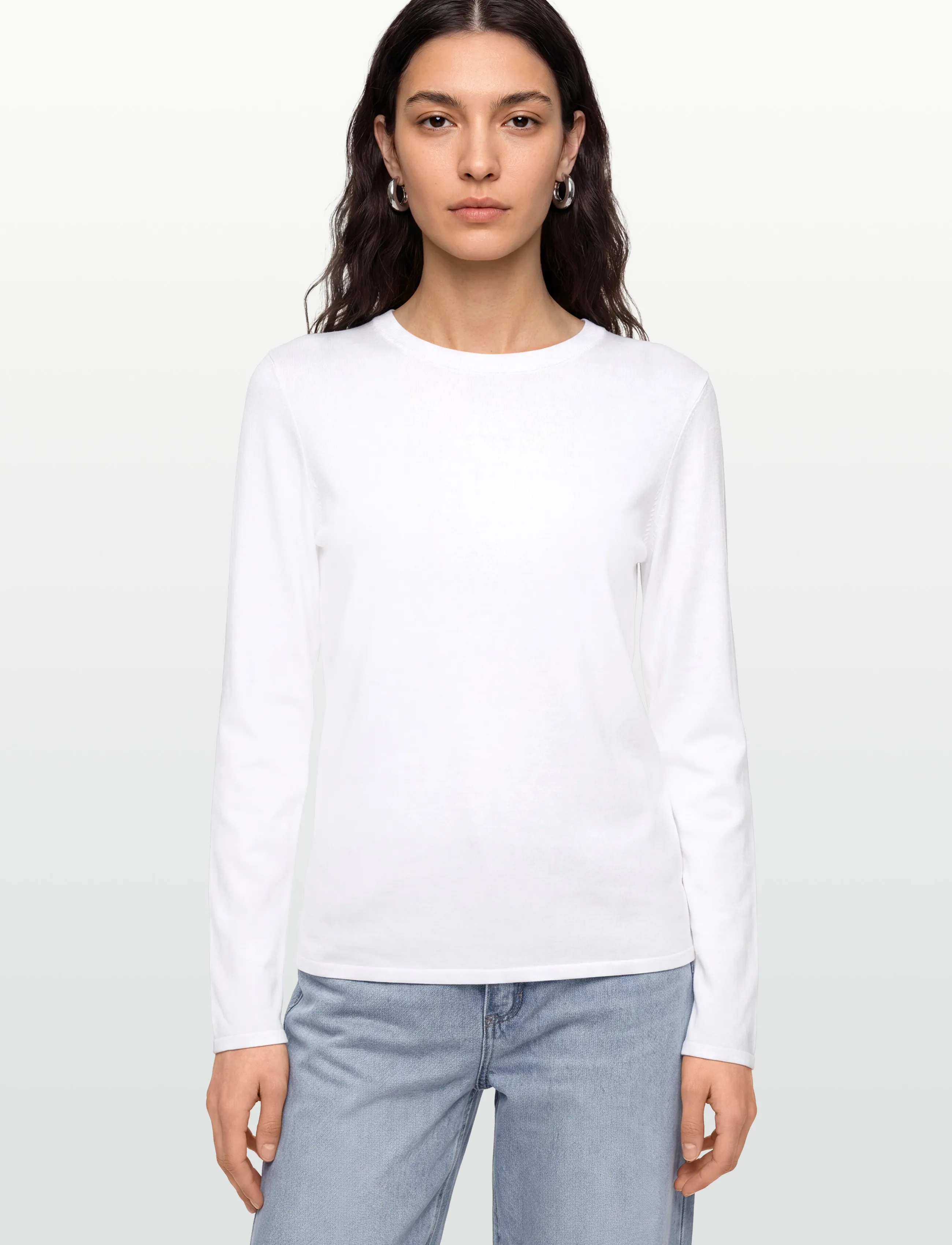 Pieszak - PD-Vigga LS O-Neck Knit - jumpers - white pearl - 3