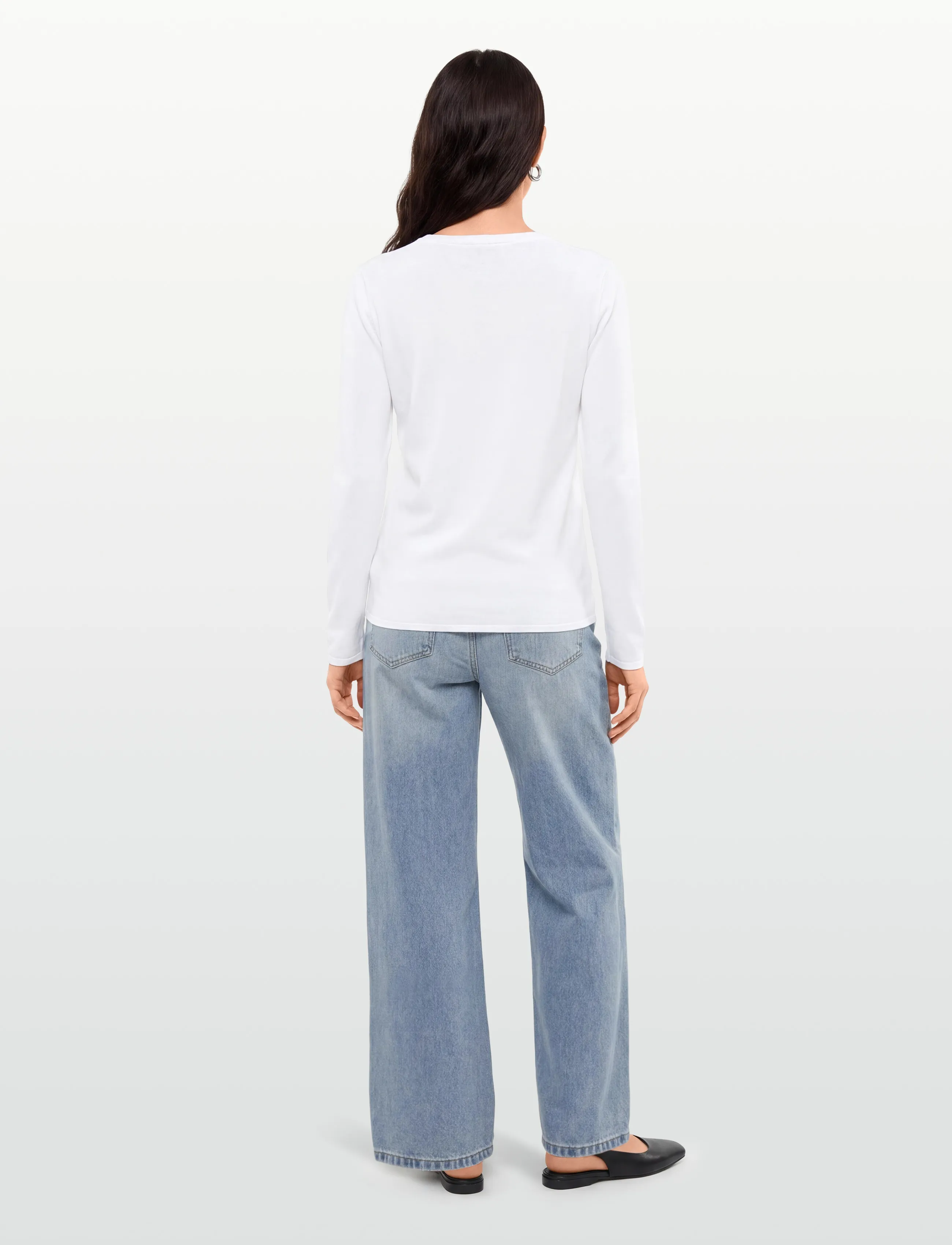 Pieszak - PD-Vigga LS O-Neck Knit - jumpers - white pearl - 4