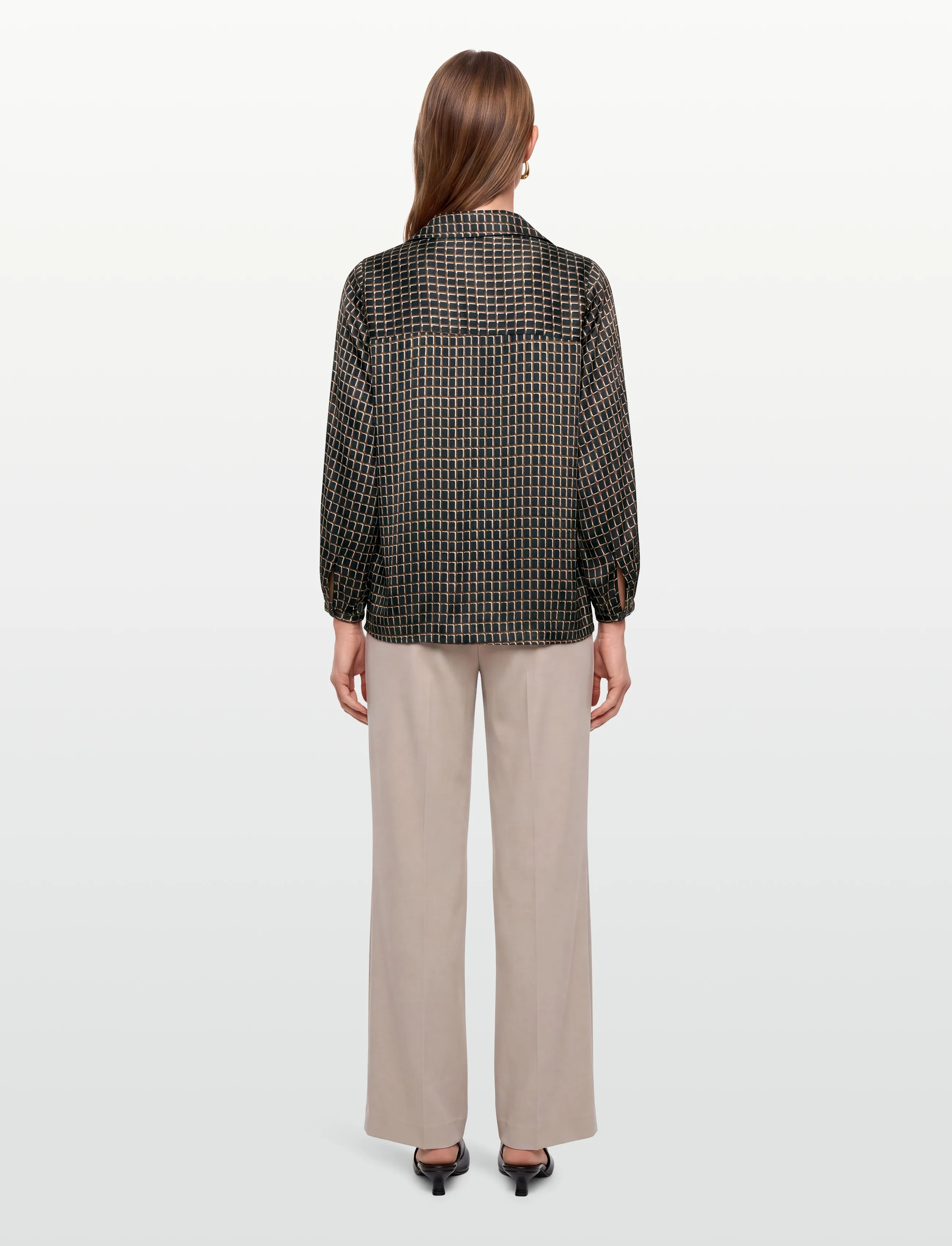 Pieszak - PD-Gaya V-Neck Blouse - langärmlige blusen - print - 4