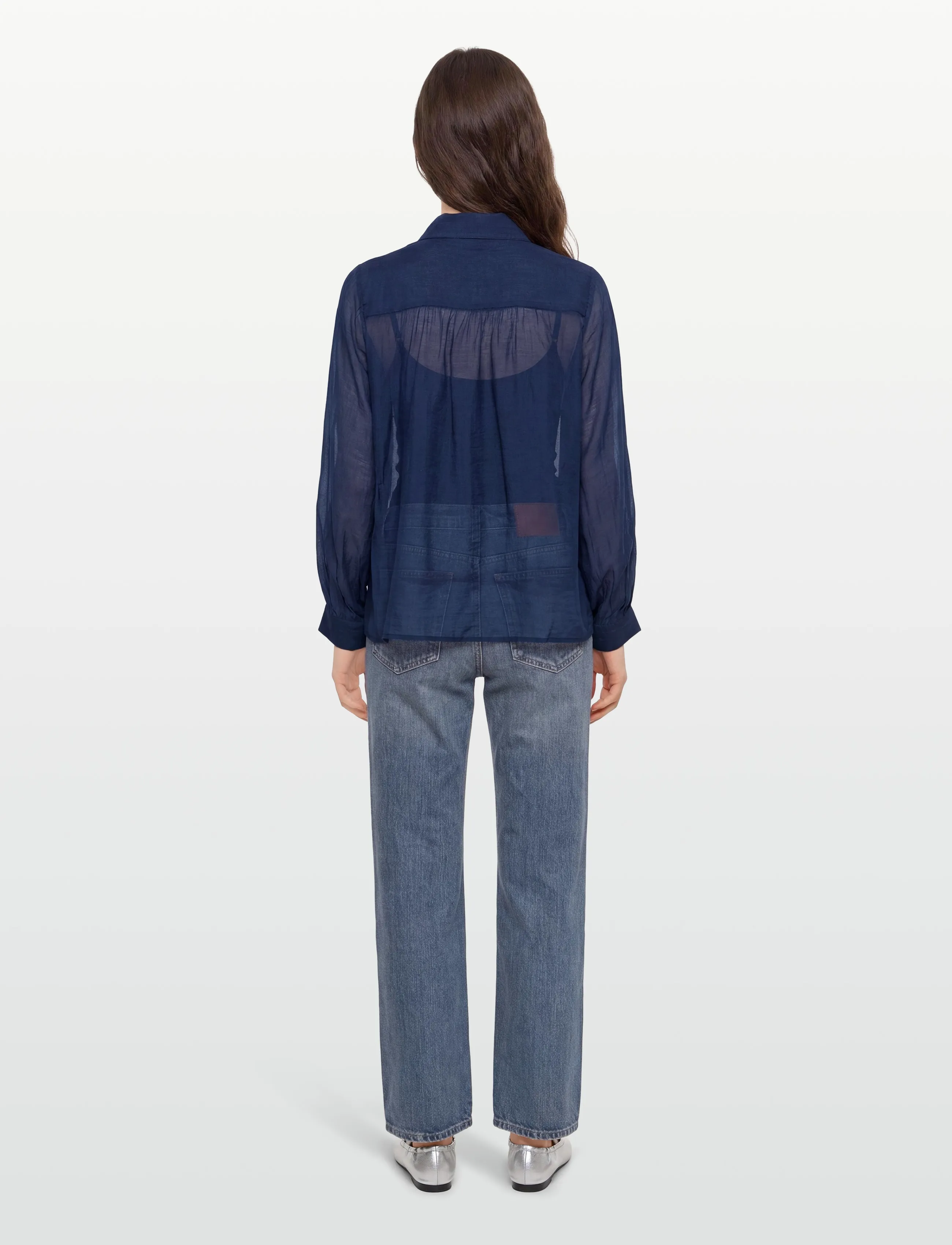 Pieszak - PD-Chris Bead Shirt - pikkade varrukatega pluusid - midnight navy - 4