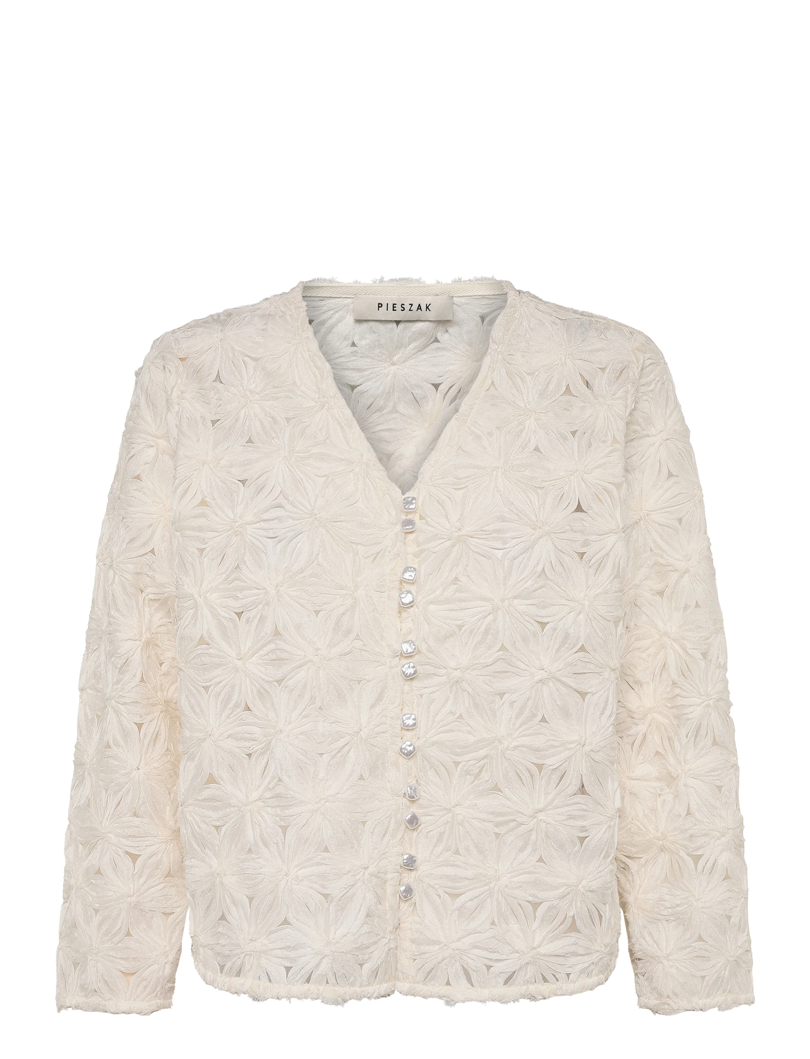 PIESZAK Pd-Lexie 3D Chiffon Cardigan Cream - 40 - Damen