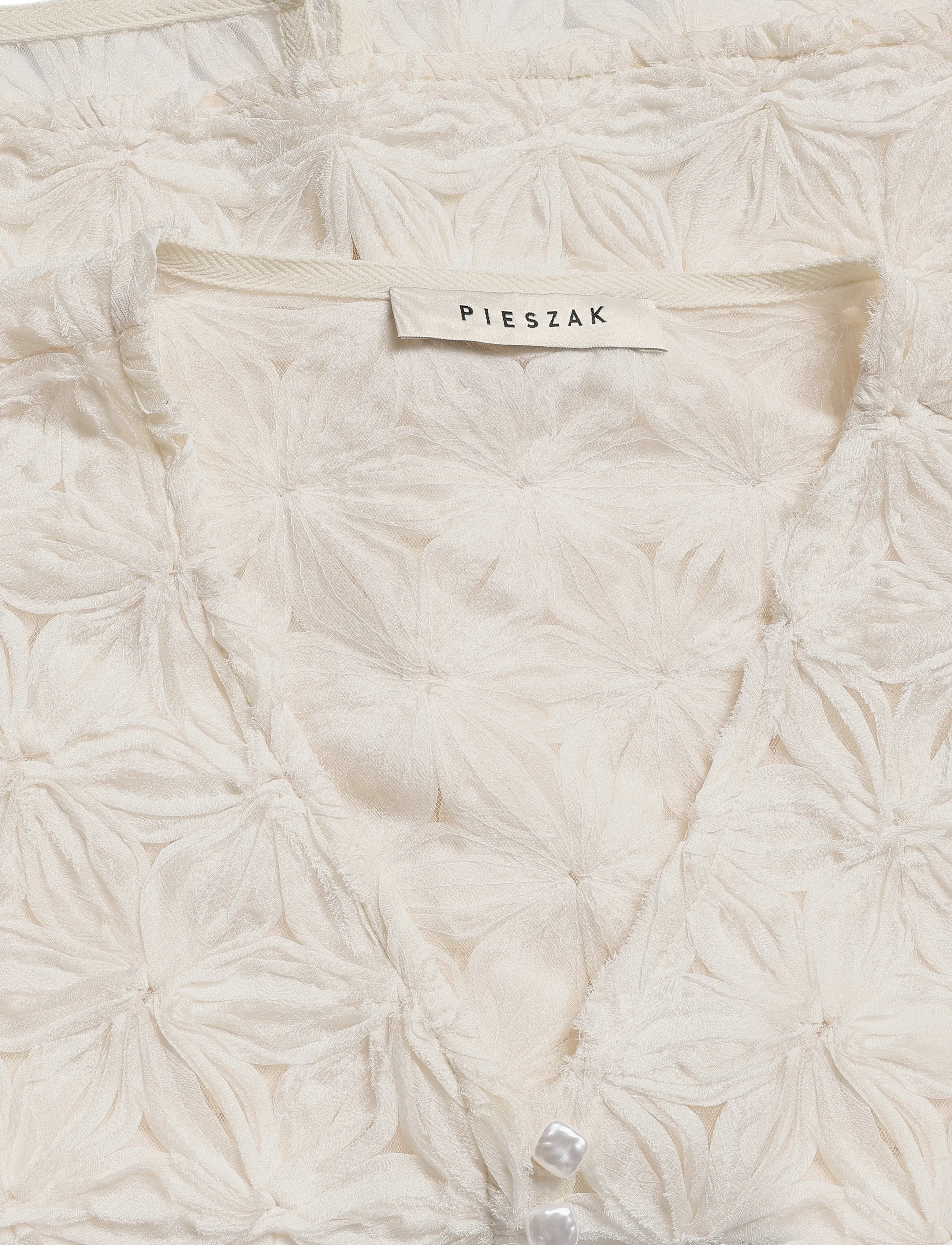 Pieszak - PD-Lexie 3D Chiffon Cardigan - kardiganid - white pearl - 5