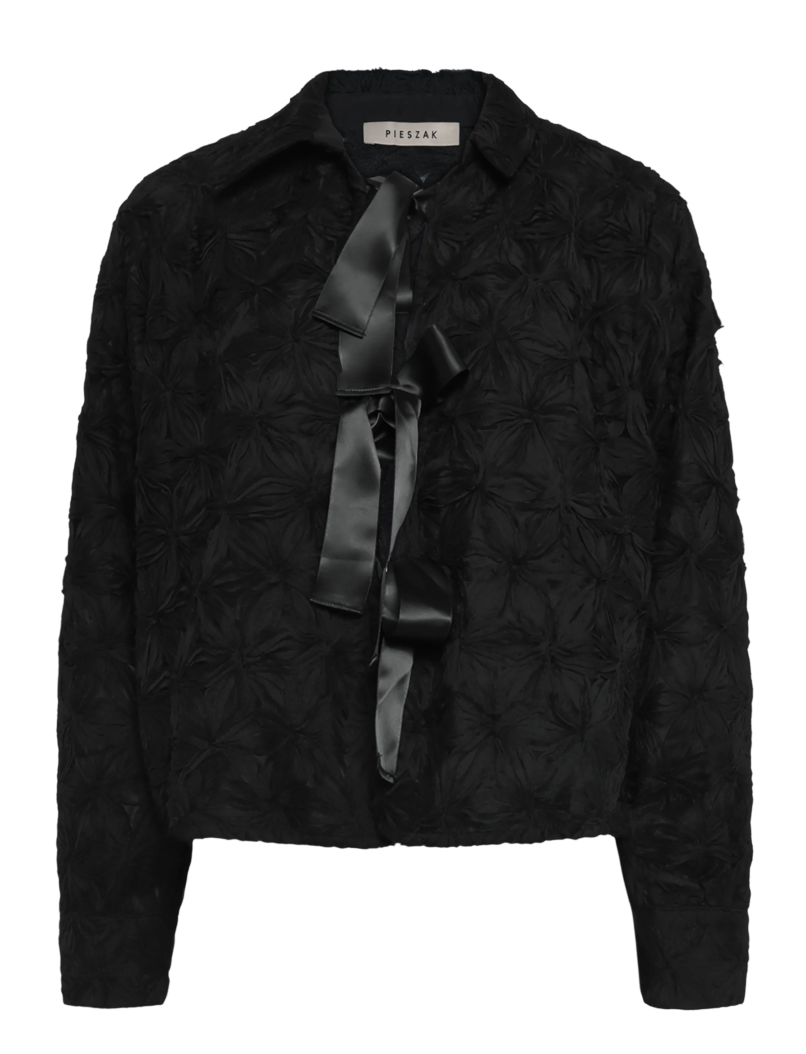 PIESZAK Pd-Lexie 3D Chiffon Tie Jacke Schwarz - 34 - Damen