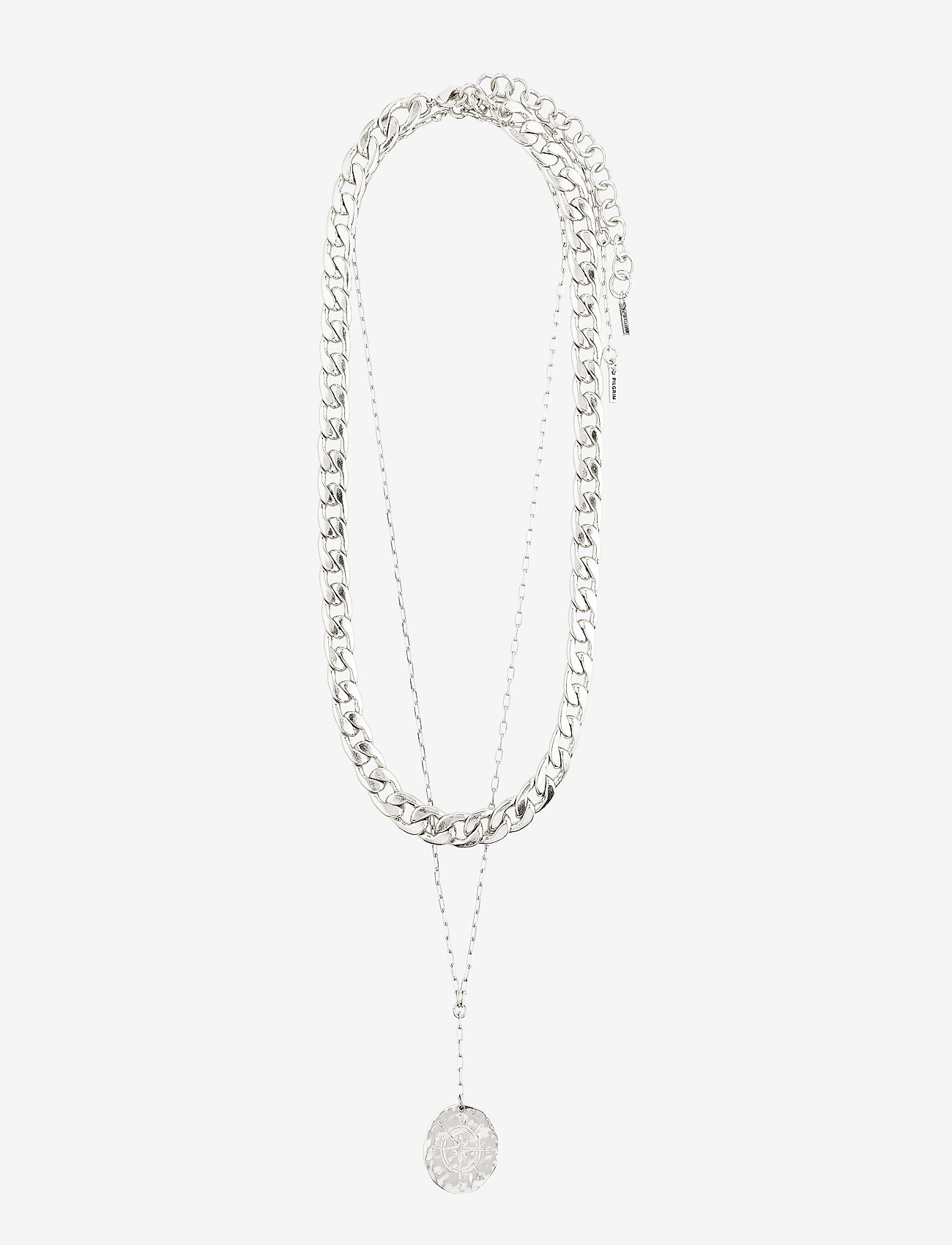 Pilgrim - Necklace Compass Silver Plated - silver plated - 1