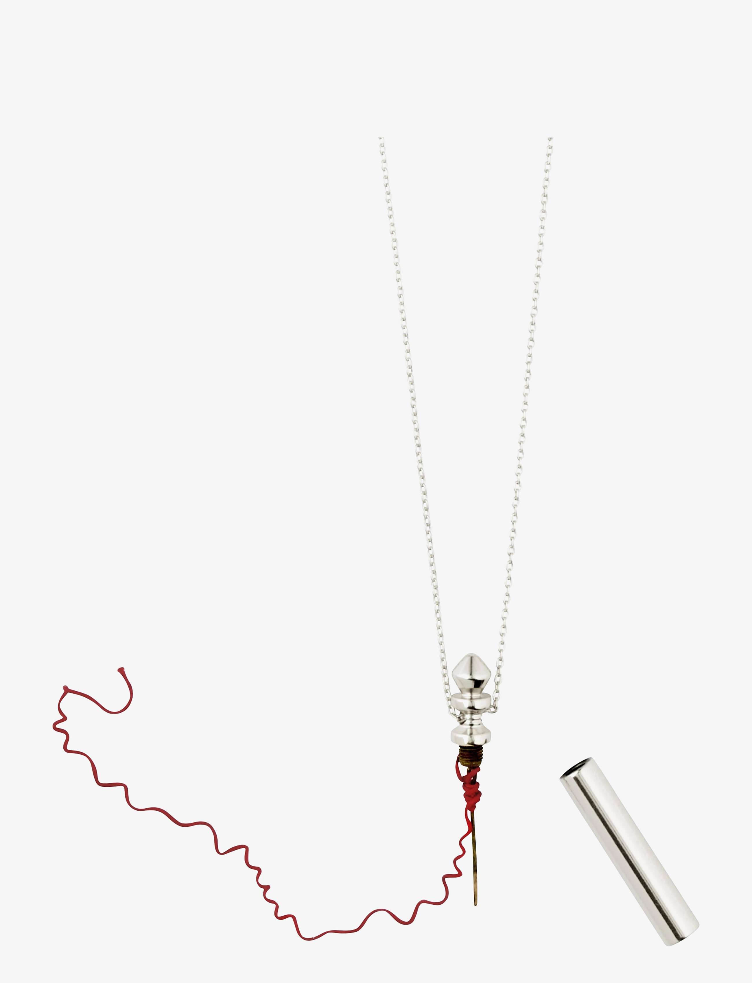 Pilgrim - RECONNECT tube pendant necklace - silver plated - 1