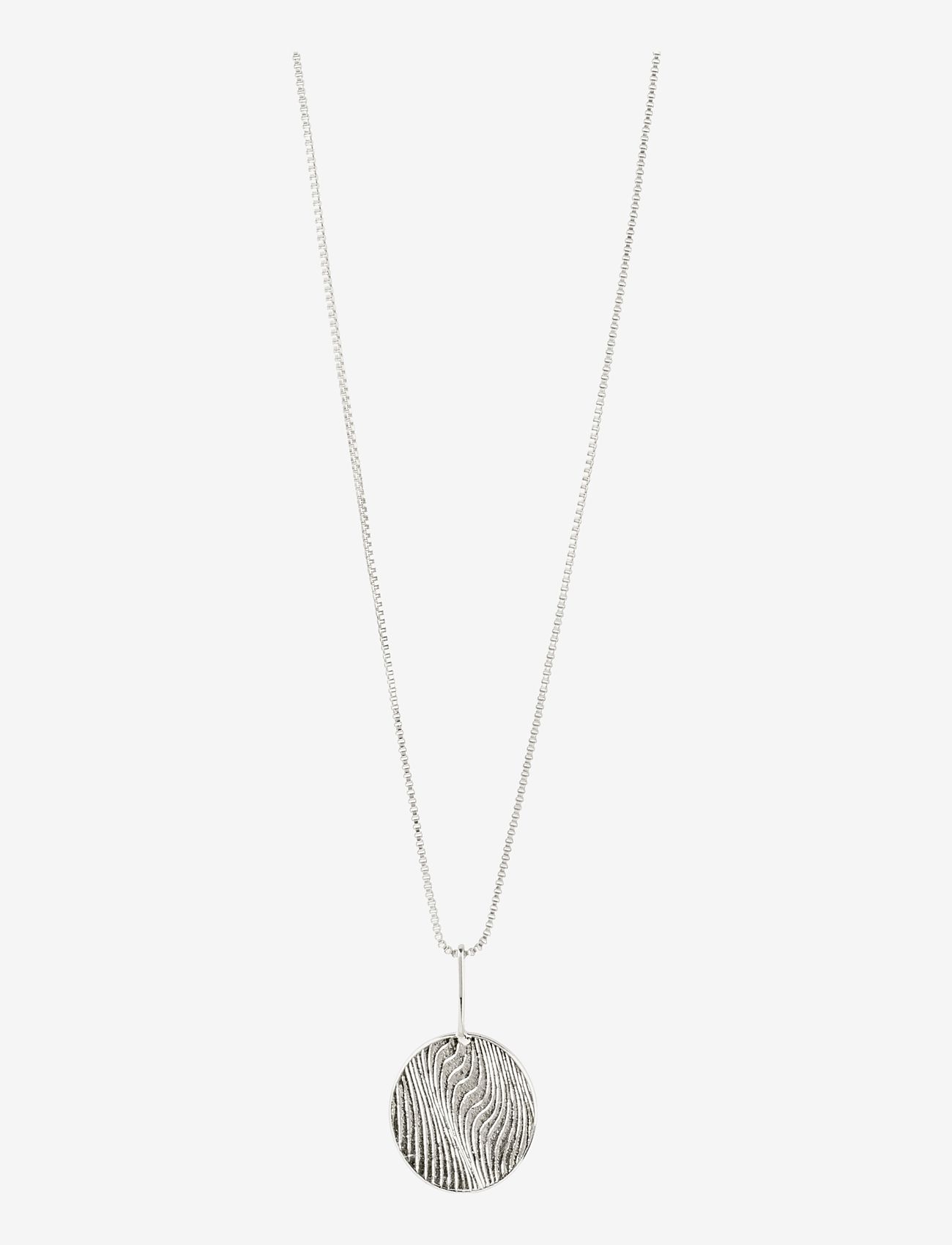 Pilgrim - LOVE coin necklace - riipukset - silver plated - 0