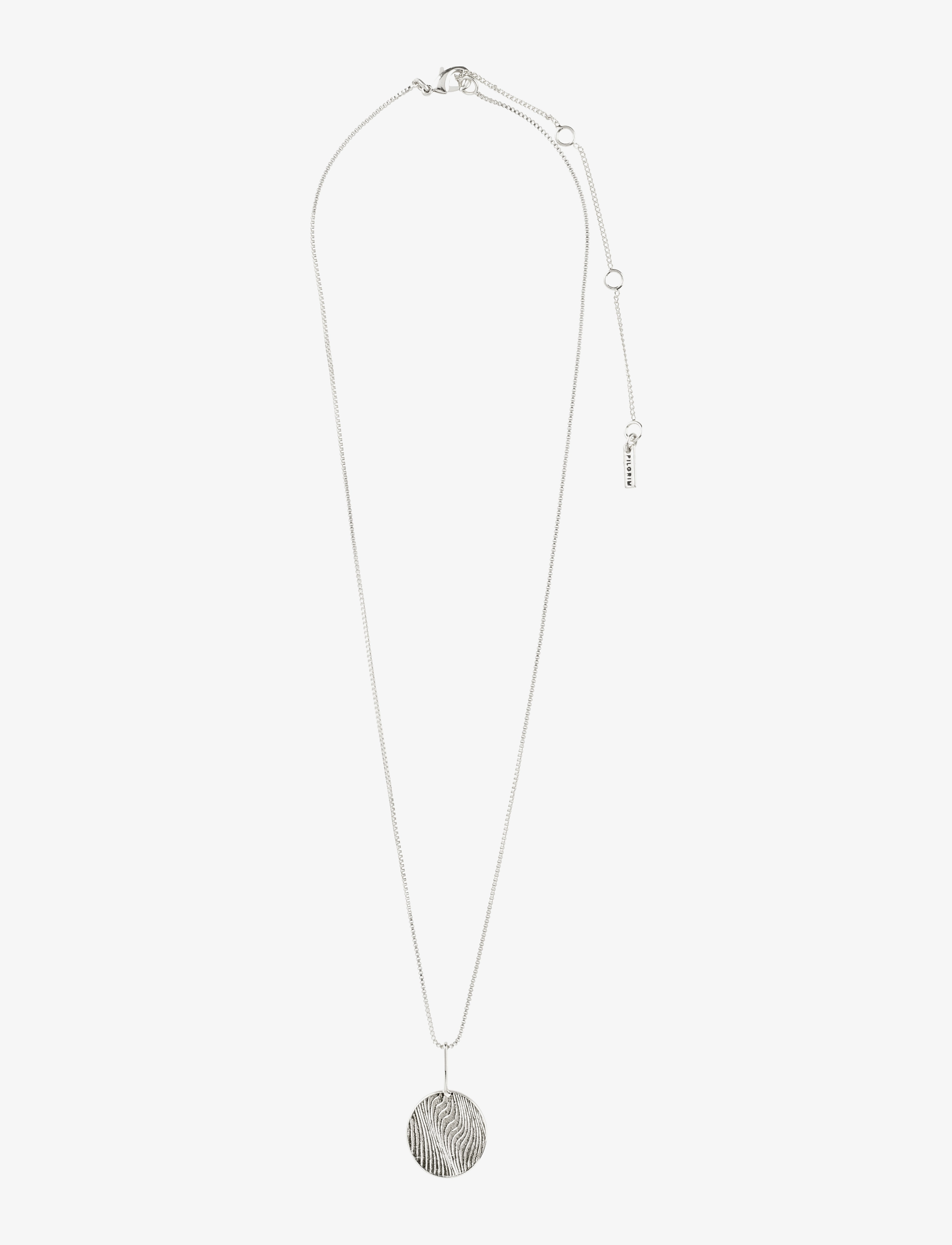 Pilgrim - LOVE coin necklace - silver plated - 1