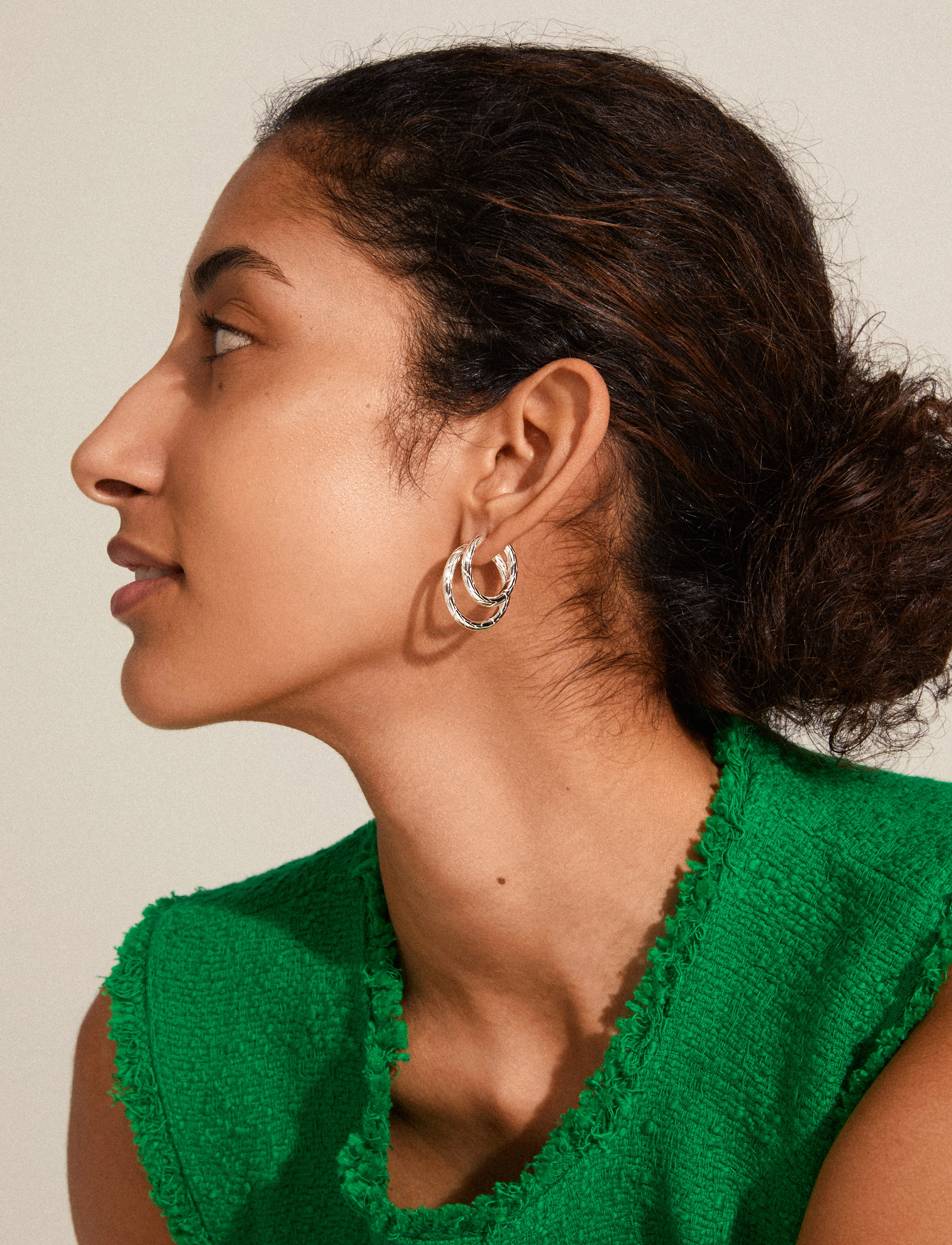 Pilgrim - LOVE hoop earrings 2-in-1 set - silver plated - 1
