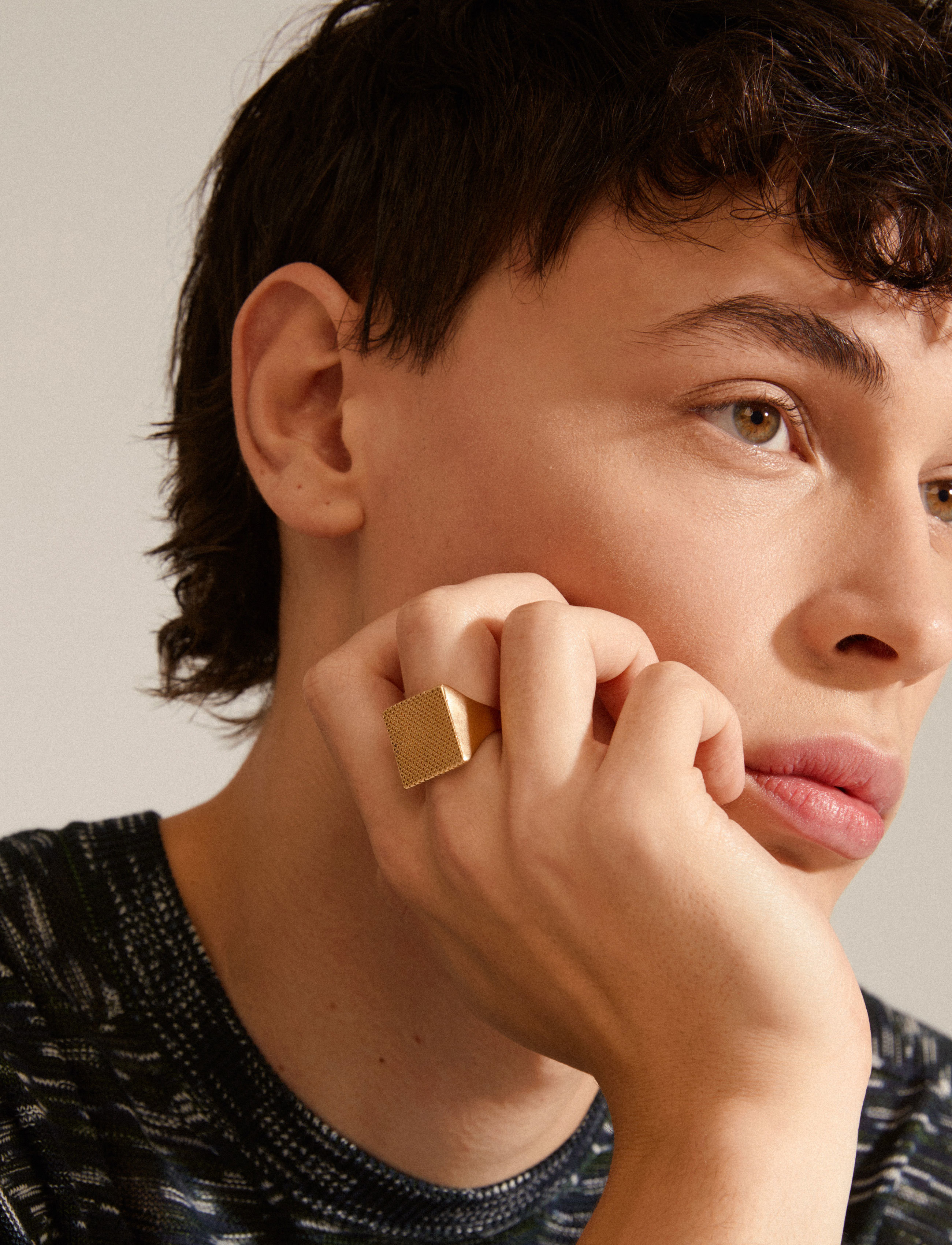 Pilgrim - PULSE recycled signet ring - gold plated - 2