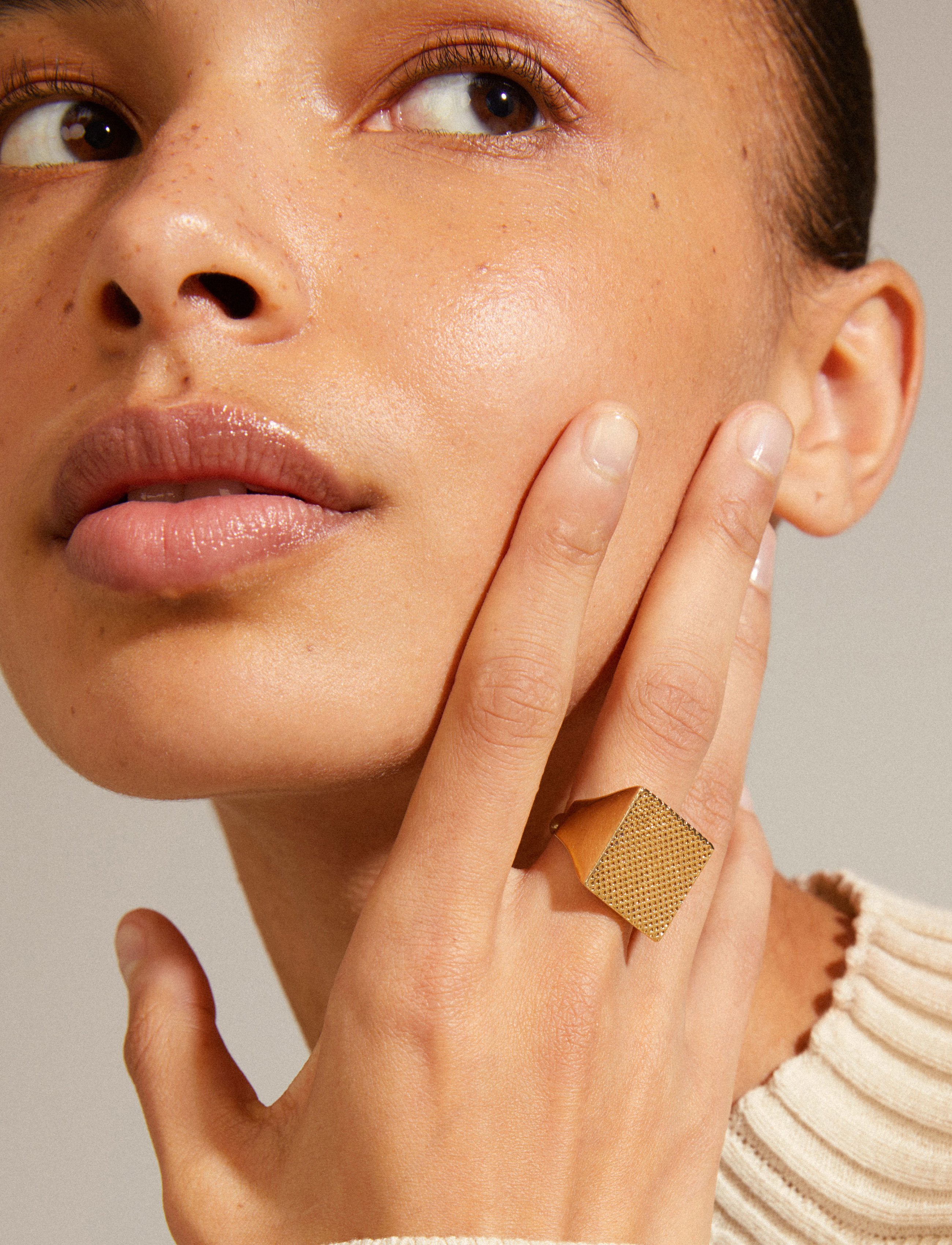 Pilgrim - PULSE recycled signet ring - gold plated - 3