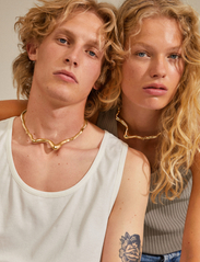 Pilgrim - MOON recycled necklace - festklær til outlet-priser - gold plated - 2