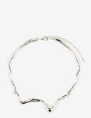 Pilgrim - MOON recycled necklace - festtøj til outletpriser - silver plated - 0