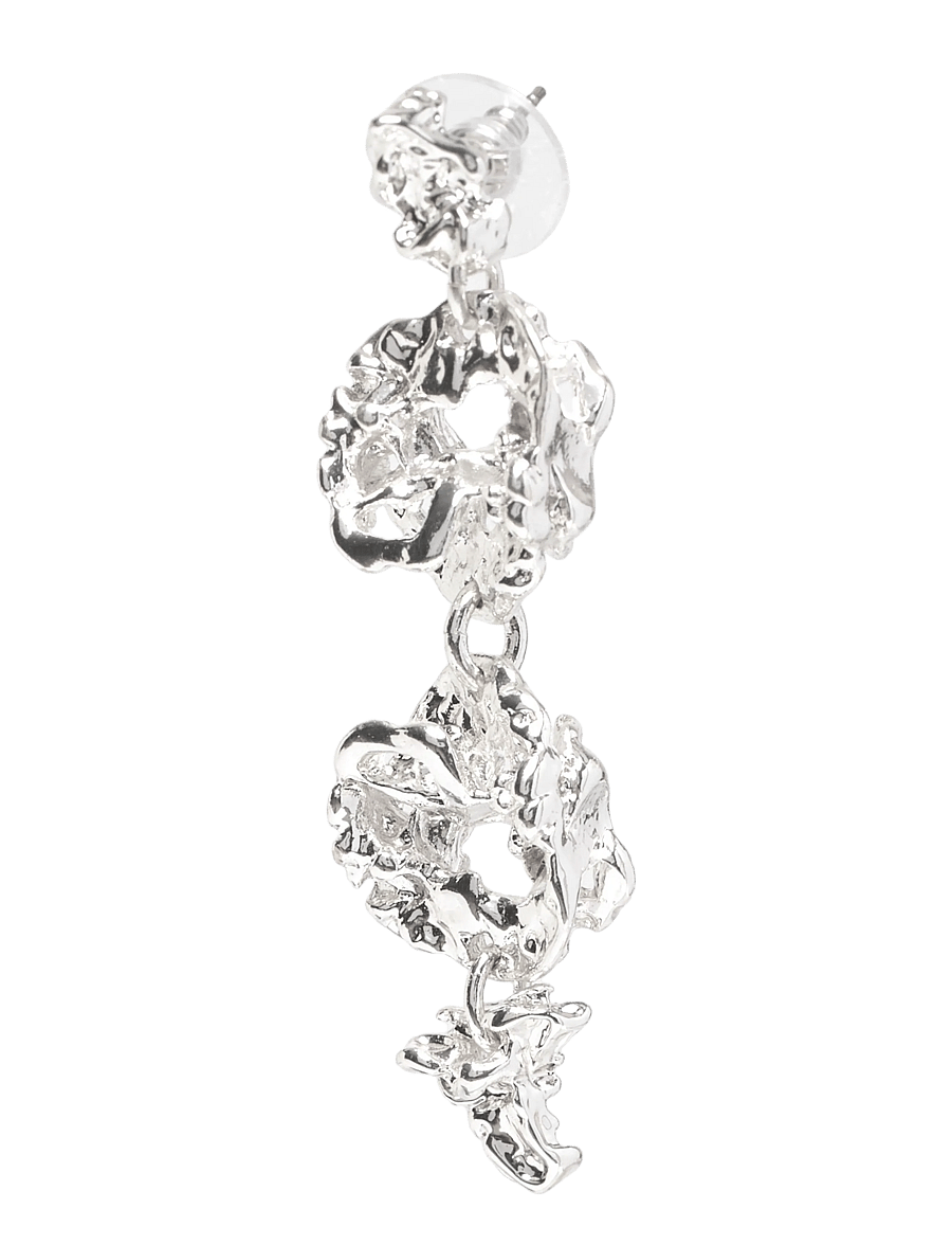 Pilgrim - ACT earrings silver-plated - išraiškingi auskarai - silver plated - 1