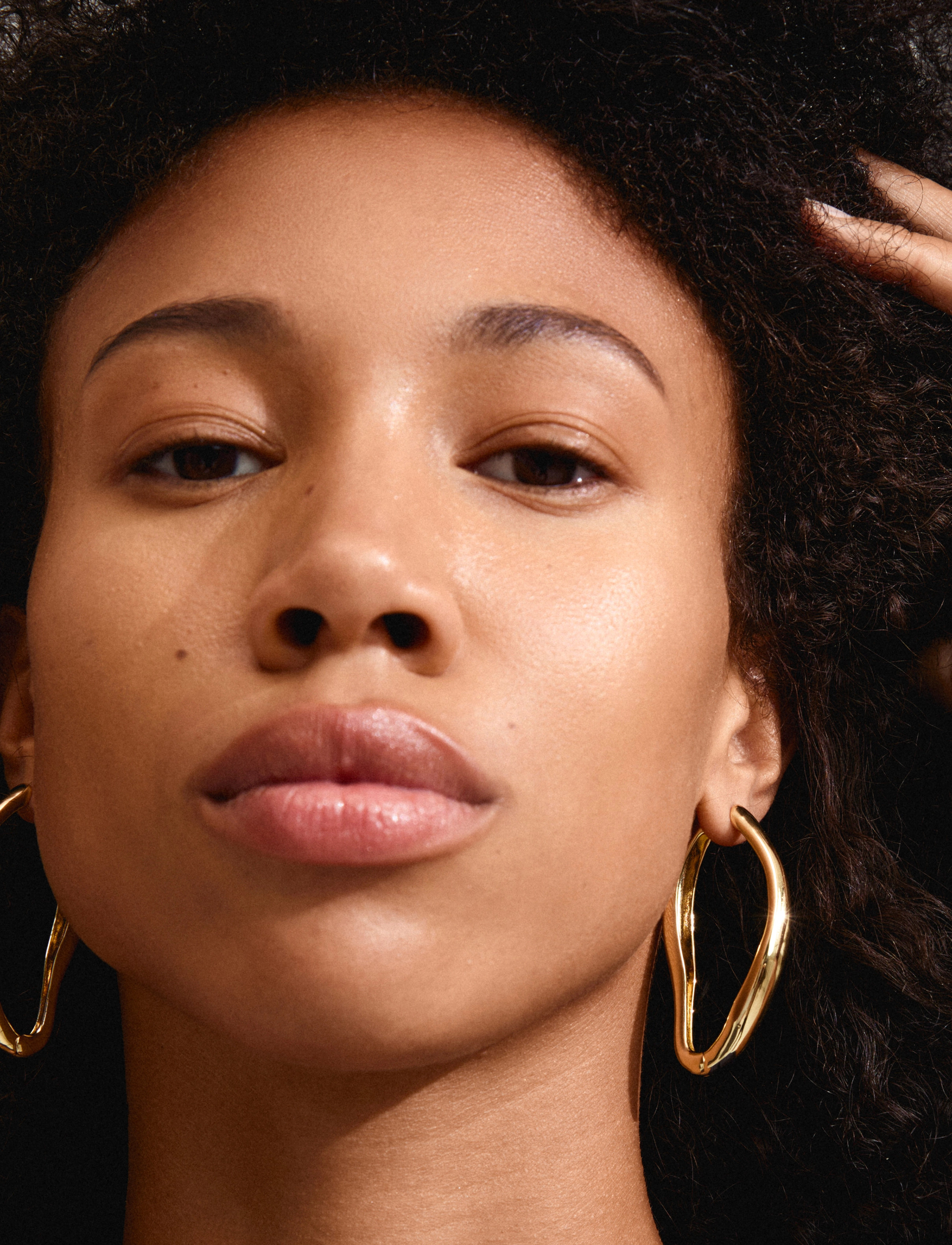 Pilgrim - DUNE recycled hoop earrings - gold plated - 2