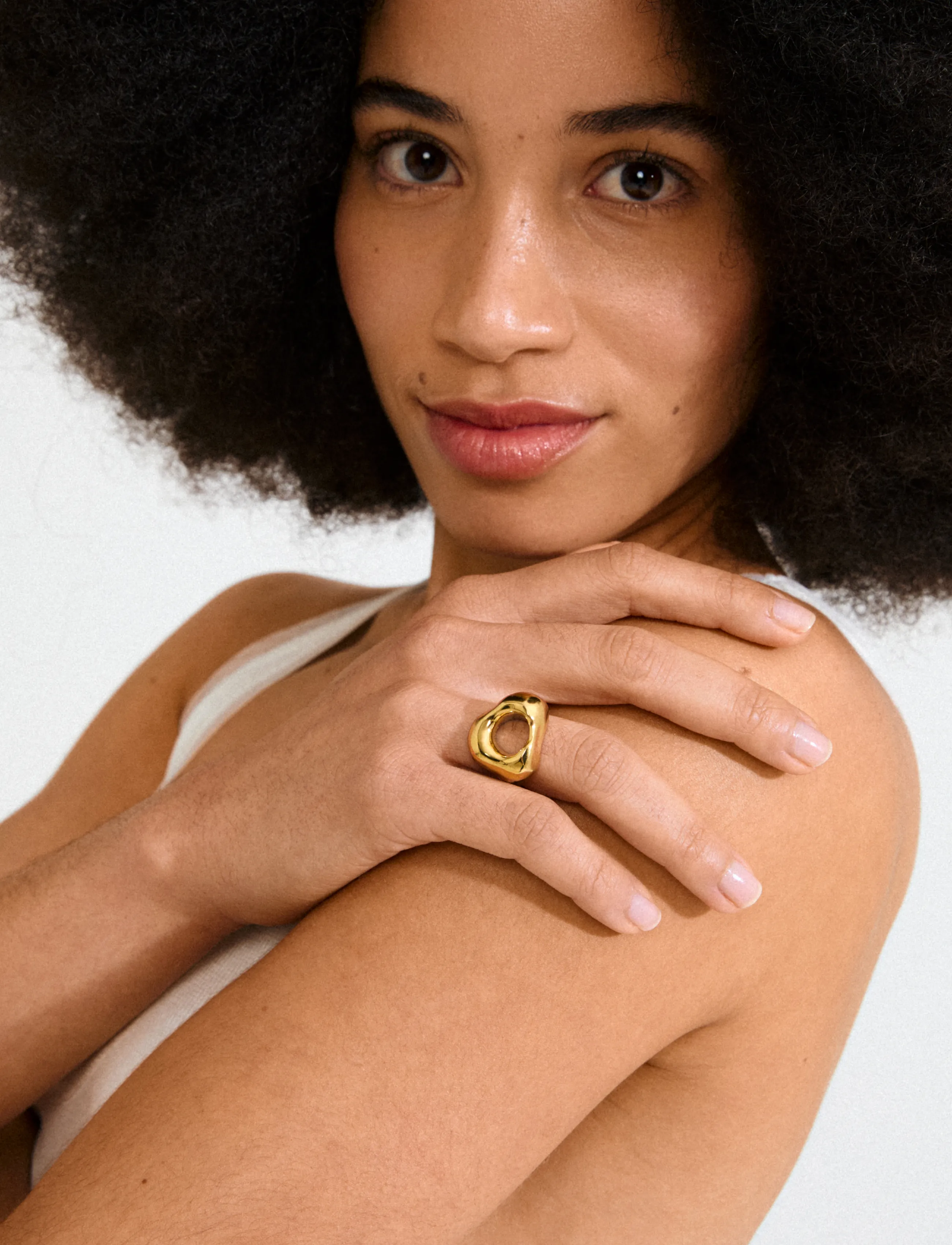 Pilgrim Free Ring Gold-Plated, Damen, Organischer Ring, Gold, Gr.ONE SIZE