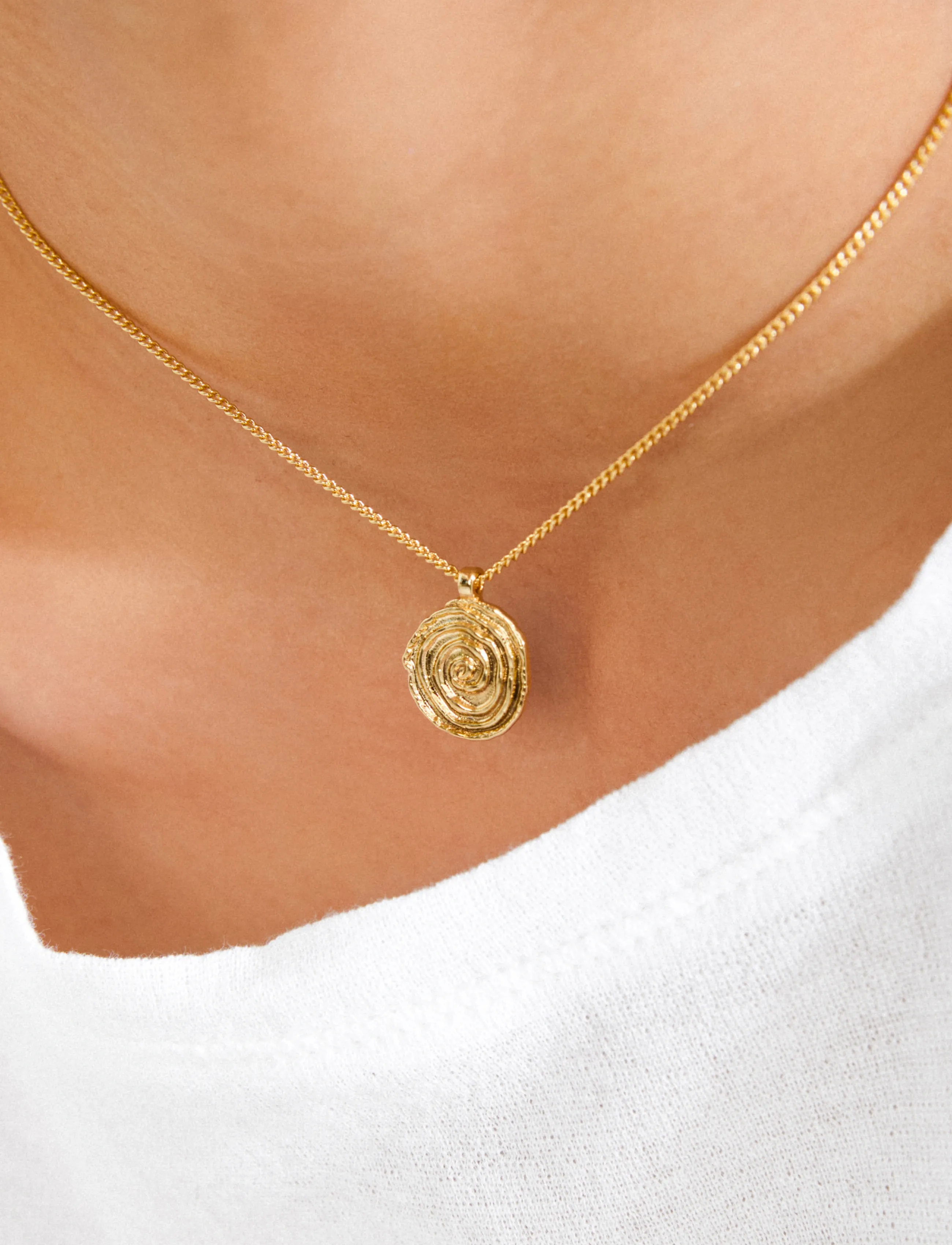 Pilgrim - AIR coin necklace gold-plated - konfirmationstøj - gold plated - 3