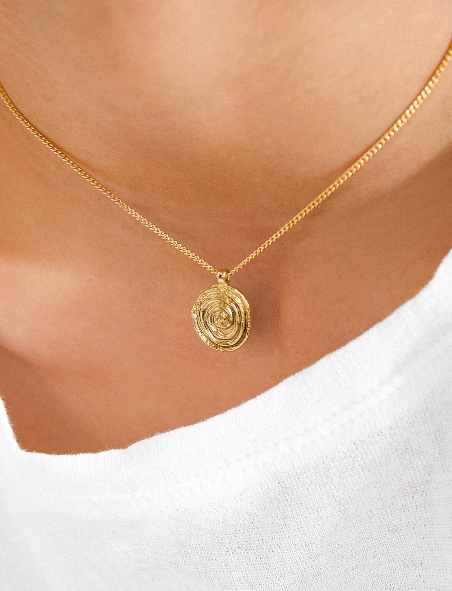 Pilgrim - AIR coin necklace gold-plated - konfirmationstøj - gold plated - 3