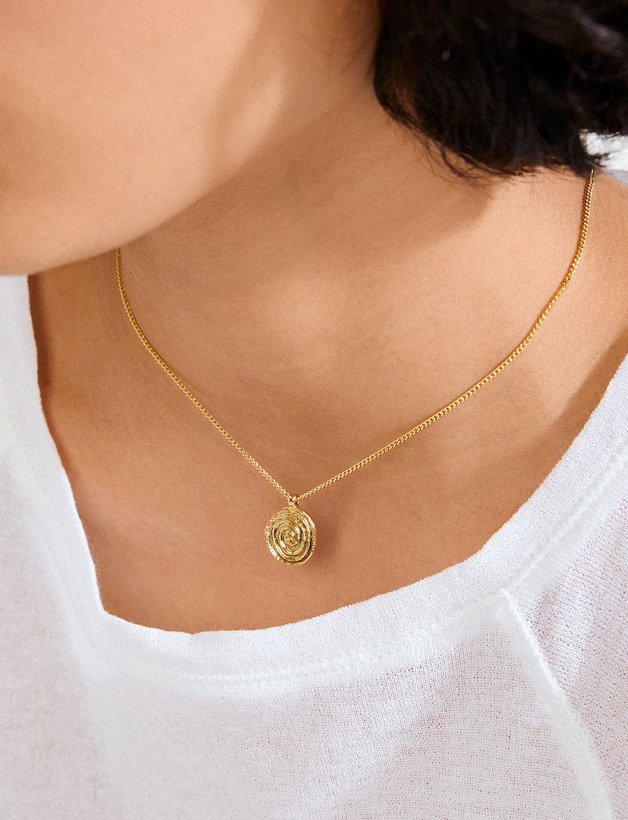Pilgrim - AIR coin necklace gold-plated - konfirmationstøj - gold plated - 4