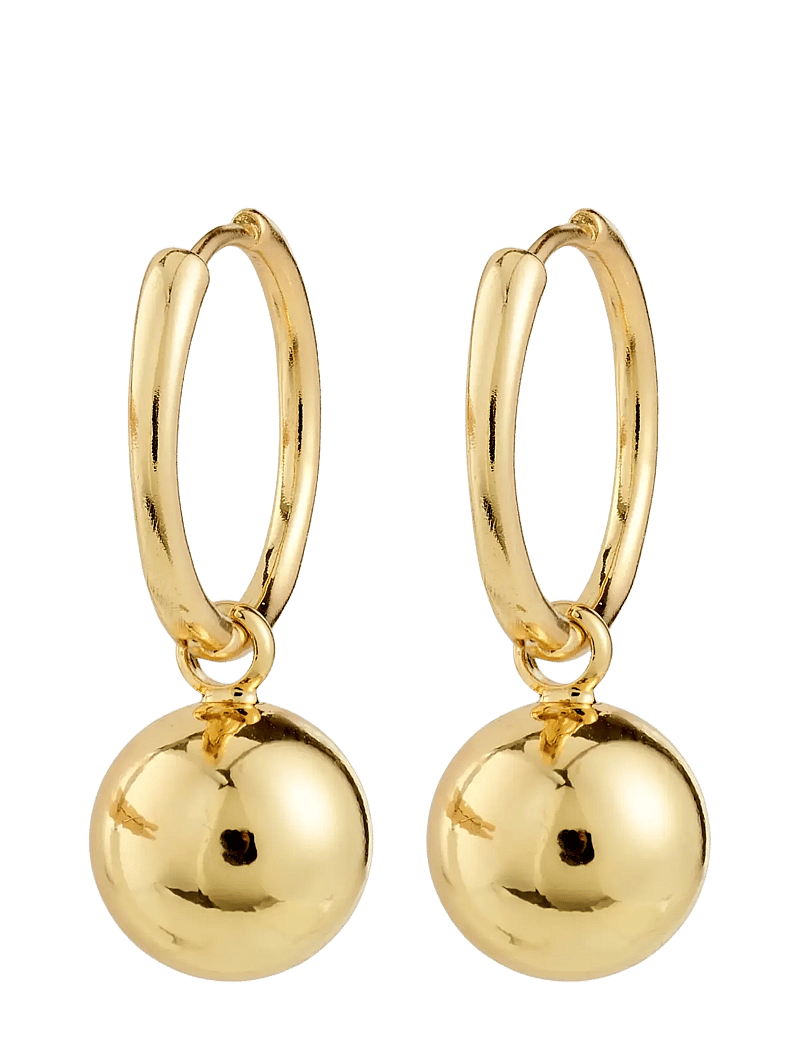 Pilgrim - AIR hoop earrings gold-plated - creoler & hoops - gold plated - 1