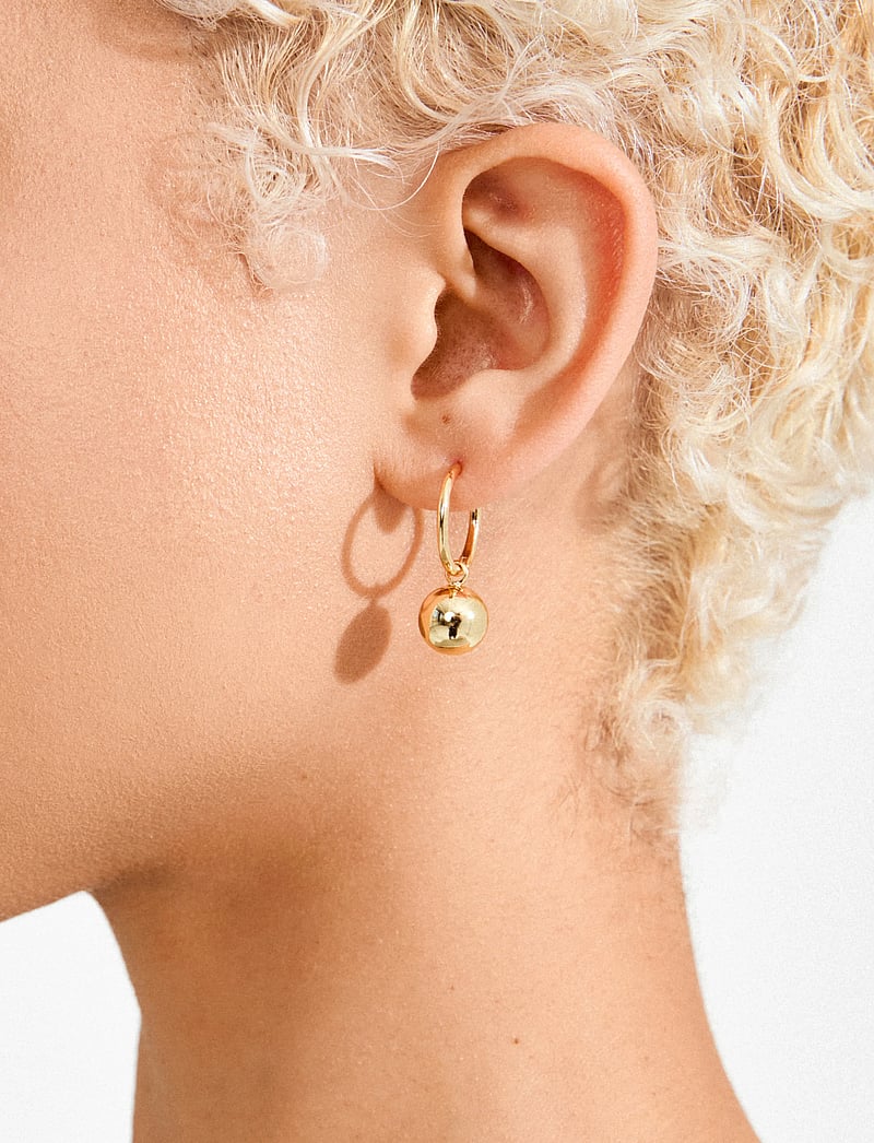 Pilgrim - AIR hoop earrings gold-plated - creoler & hoops - gold plated - 2