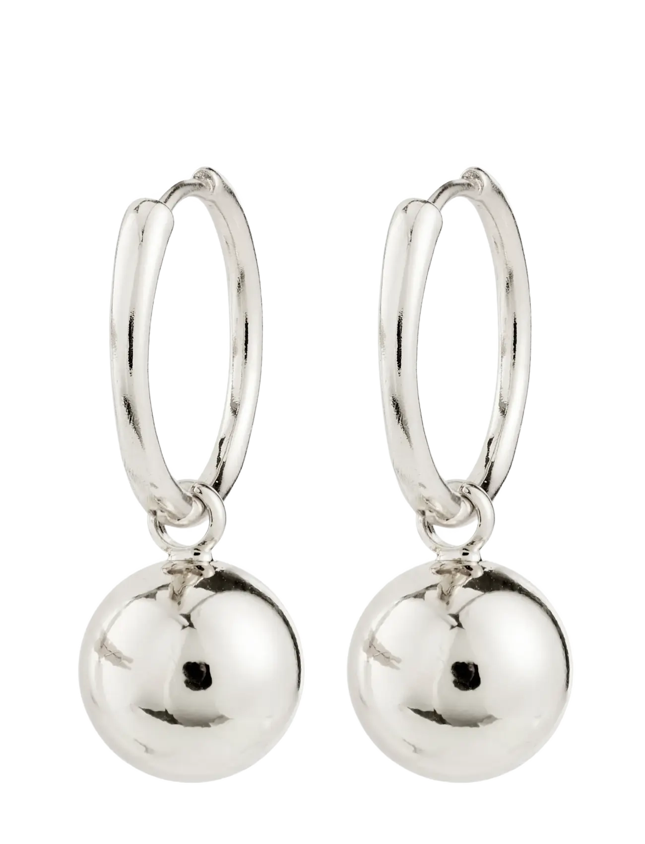 AIR hoop earrings silver-plated - SILVER PLATED