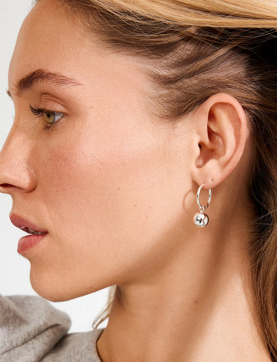 Pilgrim - AIR hoop earrings silver-plated - hoops kõrvarõngad - silver plated - 2