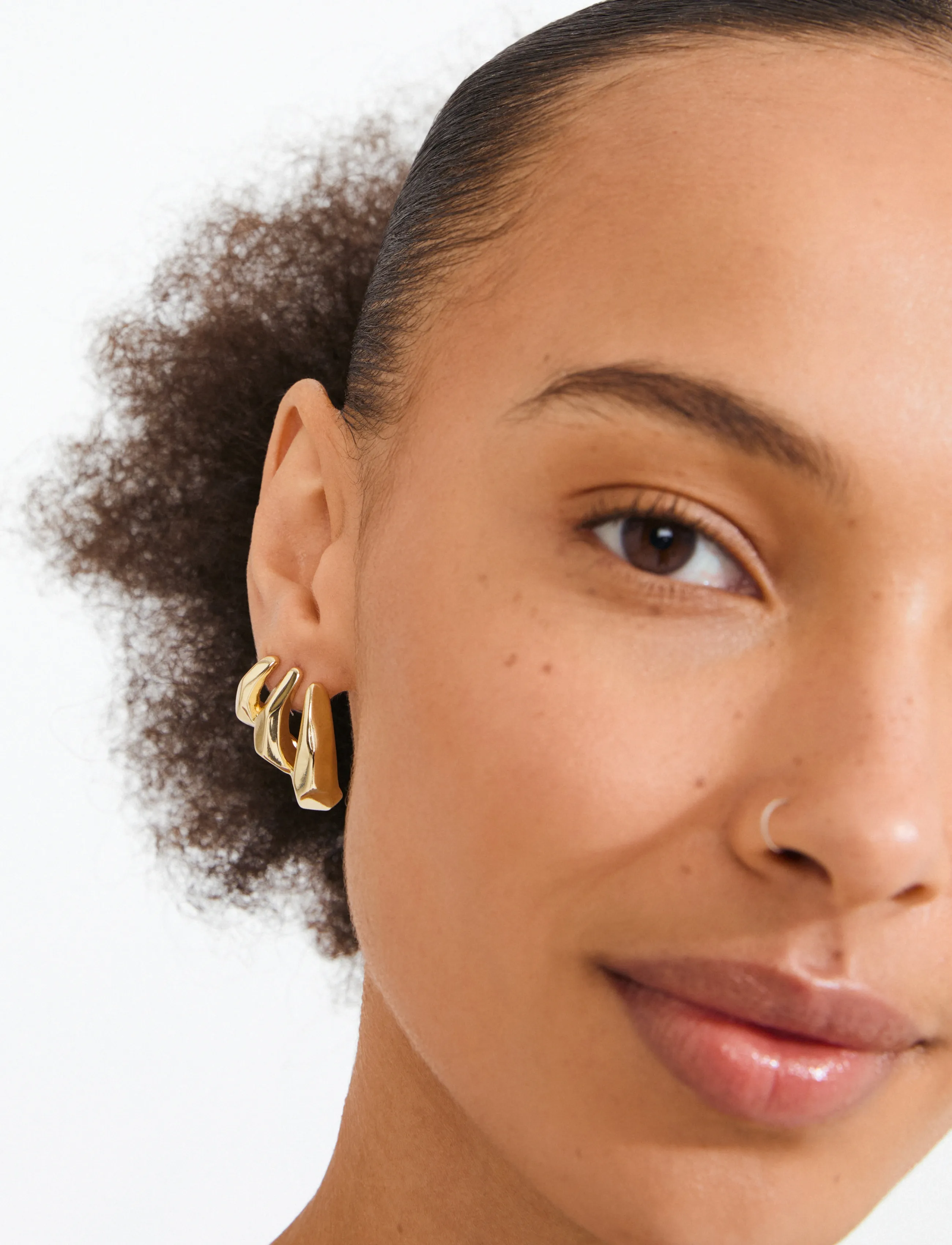 Pilgrim Presence Earrings Gold-Plated, One Size, Gold, Earrings > Statement Earrings, Dame