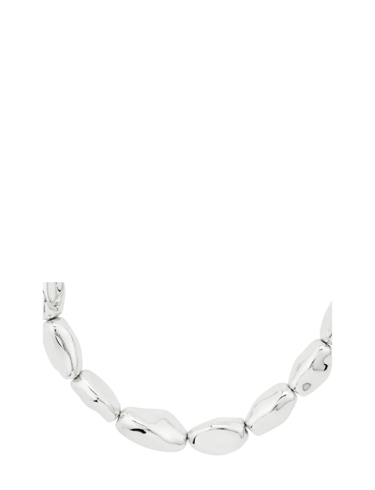 Pilgrim PRESENCE necklace silver-plated - Naszyjniki łańcuszkowe - SILVER PLATED / silver