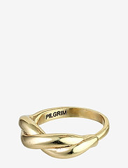 Pilgrim - SKULD recycled twirl ring - peoriided outlet-hindadega - gold plated - 0