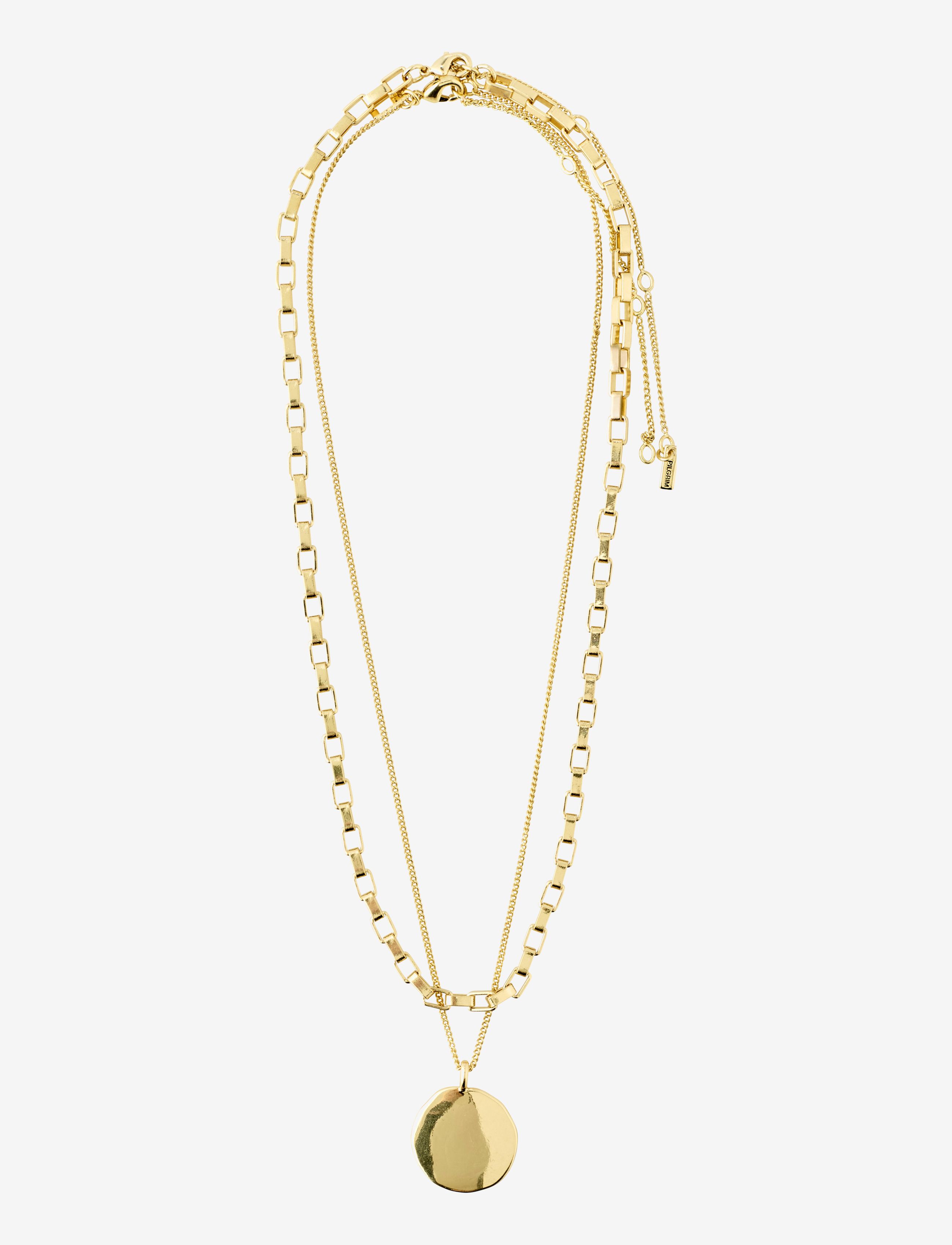 Pilgrim - CLARITY cable chain and coin chain - gold plated - 0