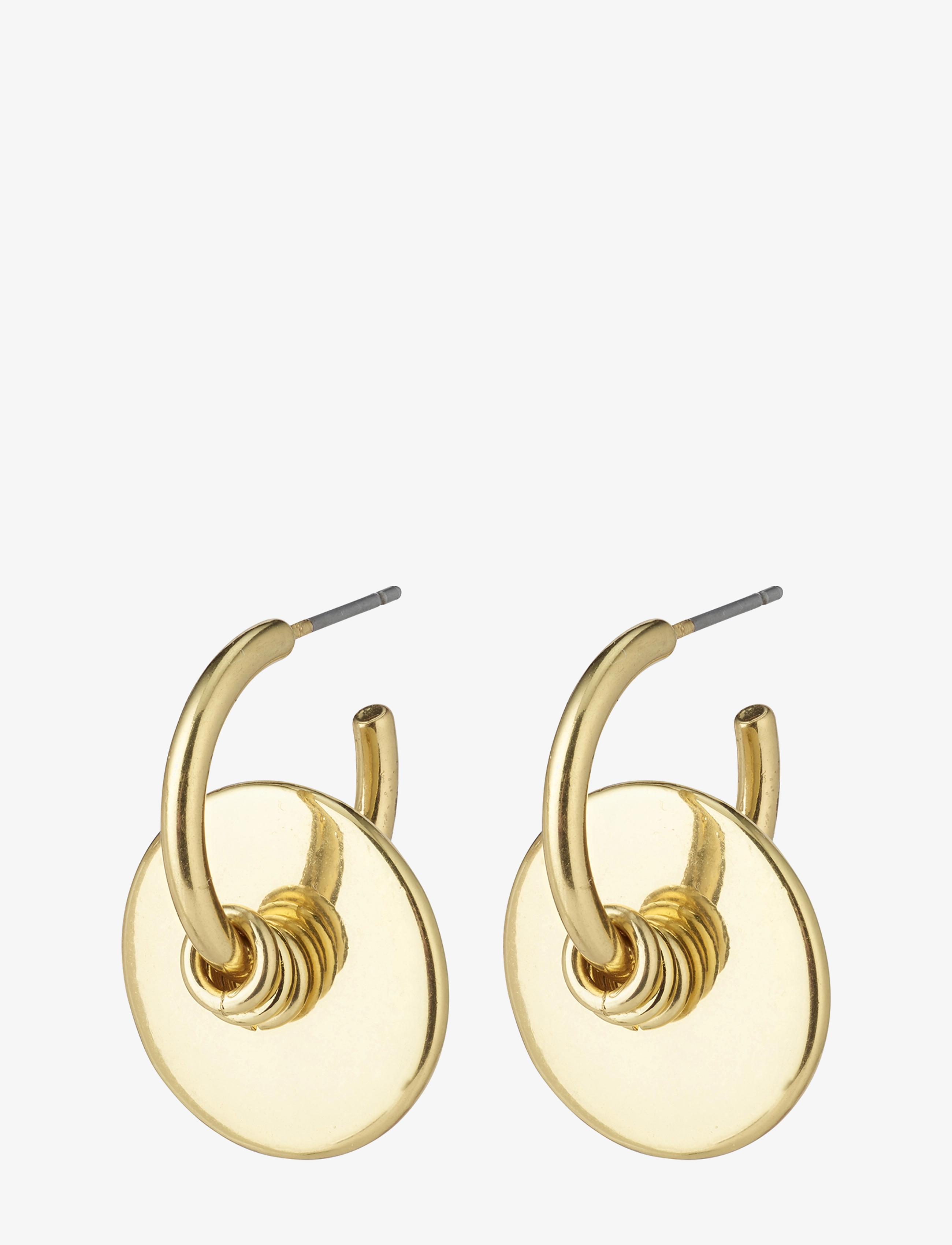 Pilgrim - CLARITY deco hoop earrings - gold plated - 0