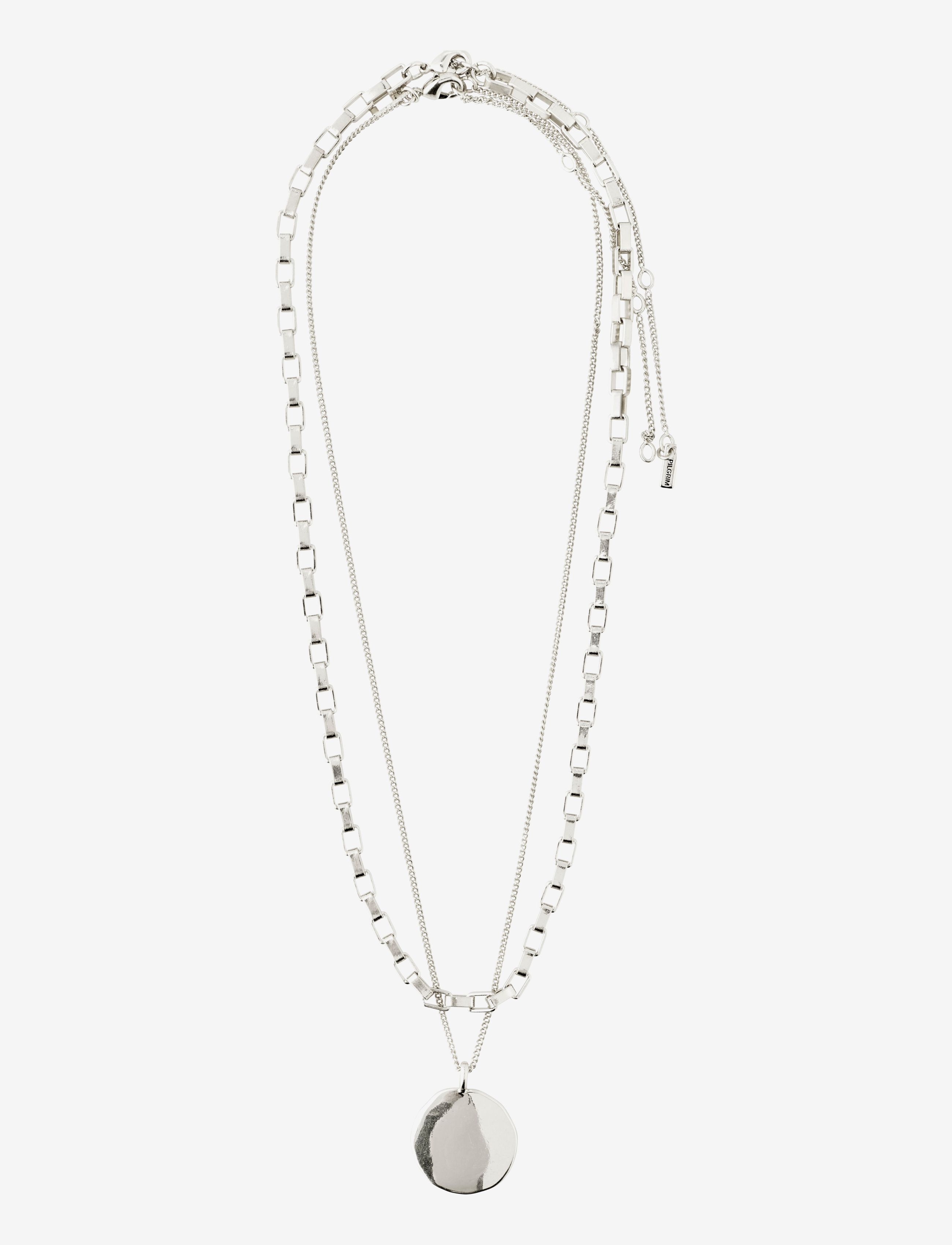 Pilgrim - CLARITY cable chain and coin chain - silver plated - 0