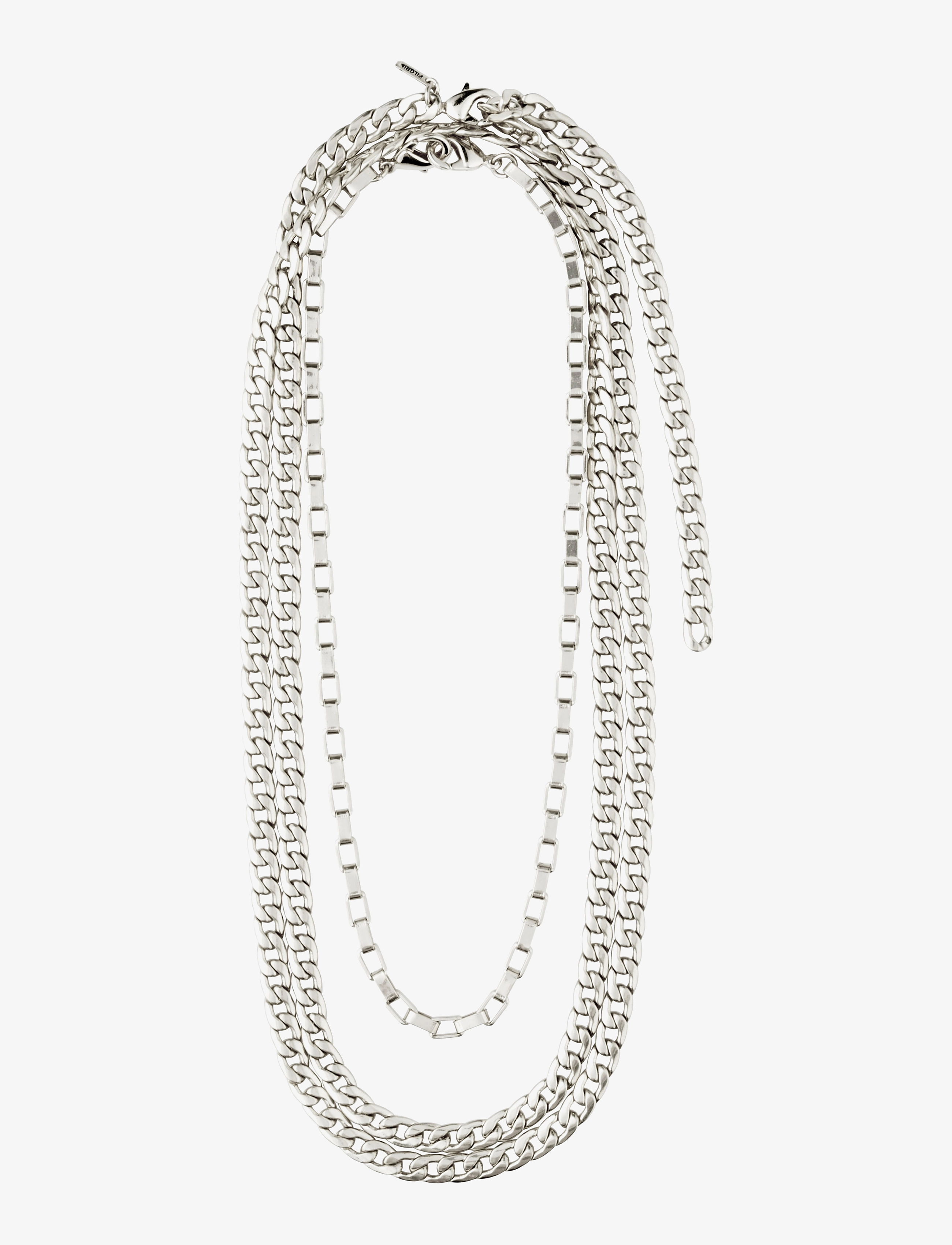 Pilgrim - CLARITY multi purpose cable- and curb chain - silver plated - 3