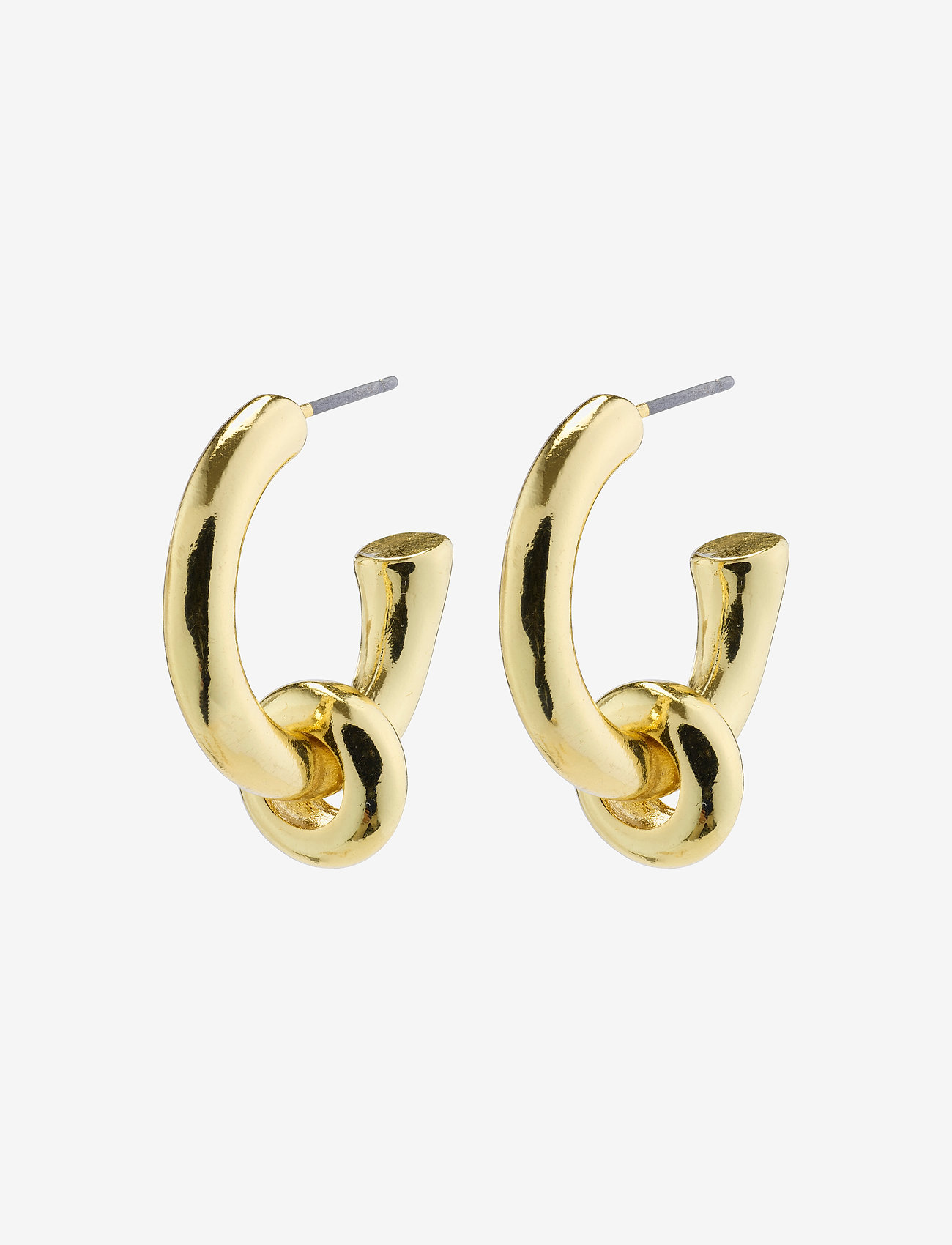 Pilgrim - HOPEFUL chunky huggie hoop earrings - gold plated - 0
