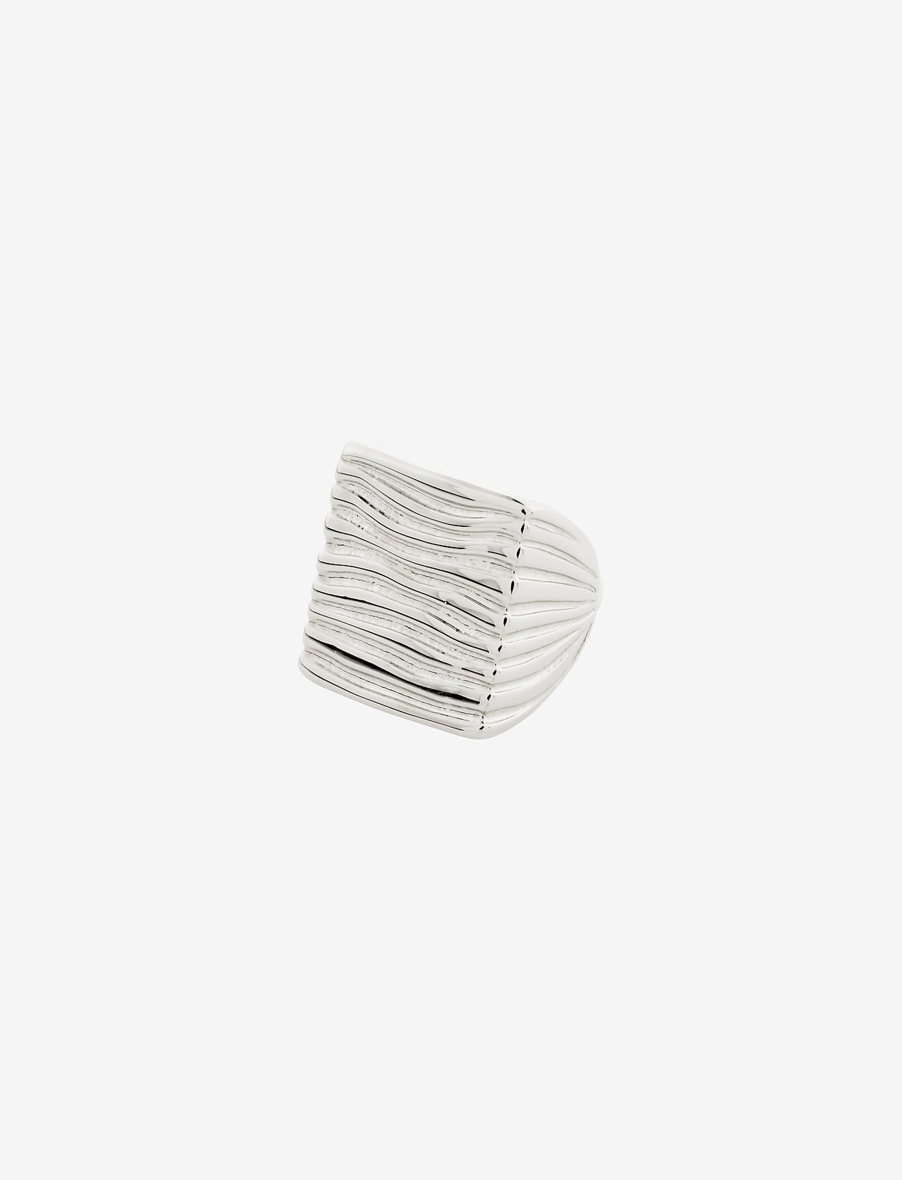 Pilgrim - HOPEFUL wavy signet ring silver-plated - juhlamuotia outlet-hintaan - silver plated - 0
