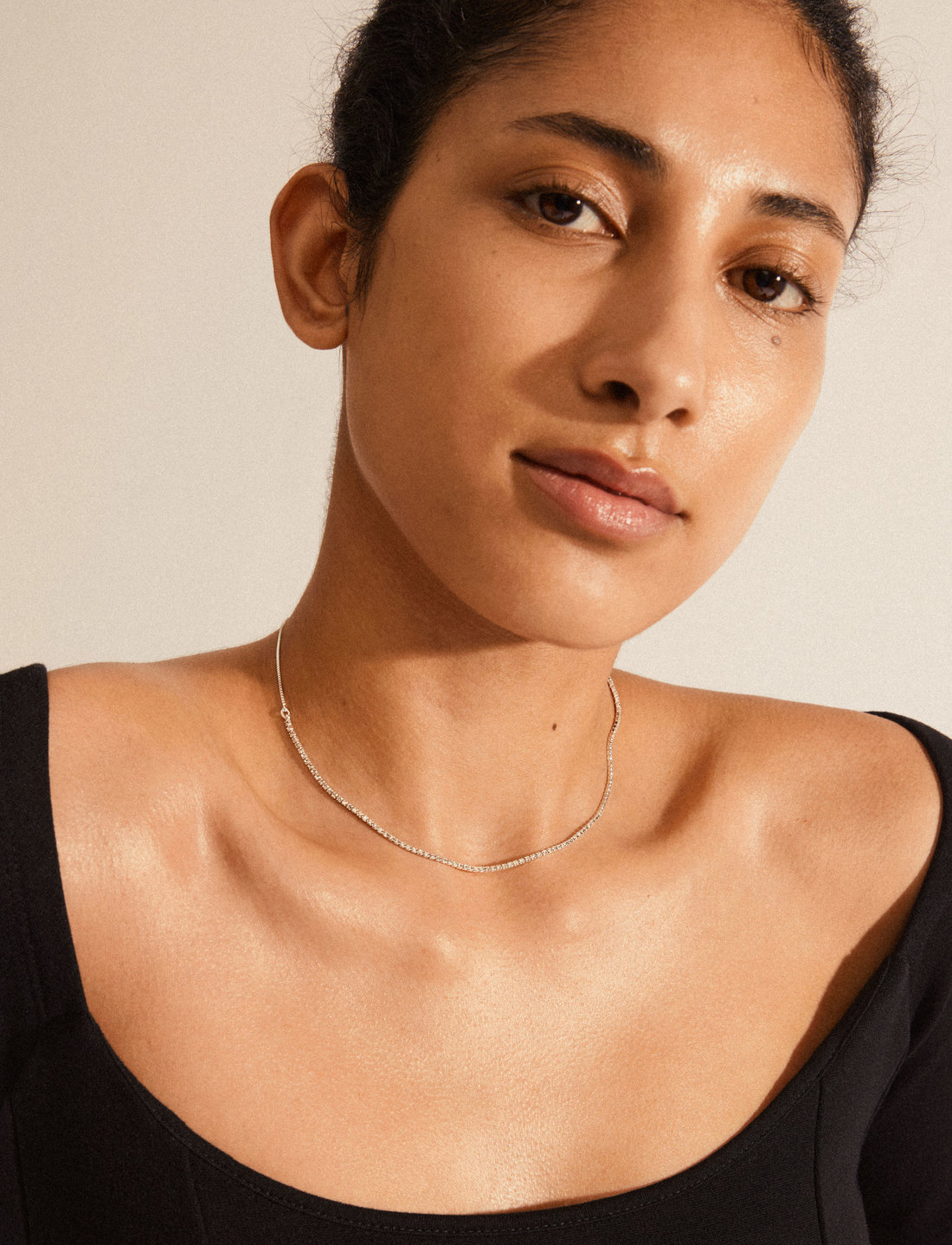 Pilgrim Friends Crystal Chain Necklace Silver plated Necklaces Boozt