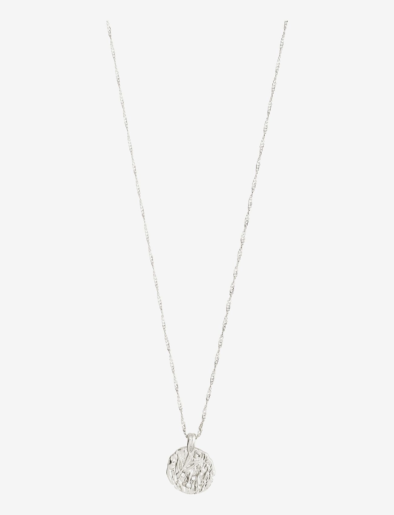 Pilgrim - BREATHE recycled crystal coin necklace - festtøj til outletpriser - silver plated - 0
