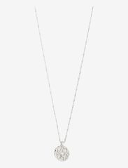 BREATHE recycled crystal coin necklace - SILVER PLATED